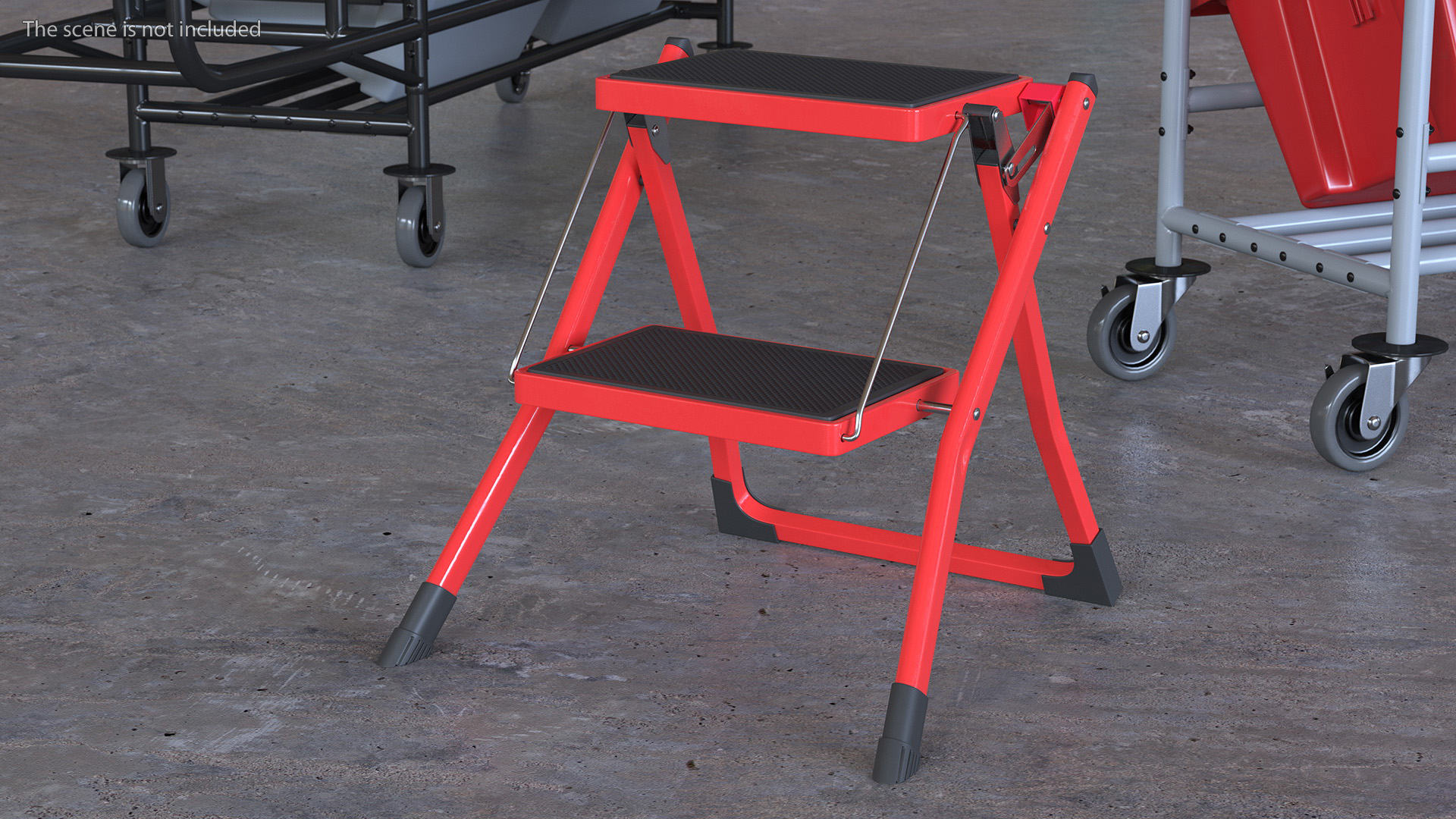 Step Stool Red 3D model