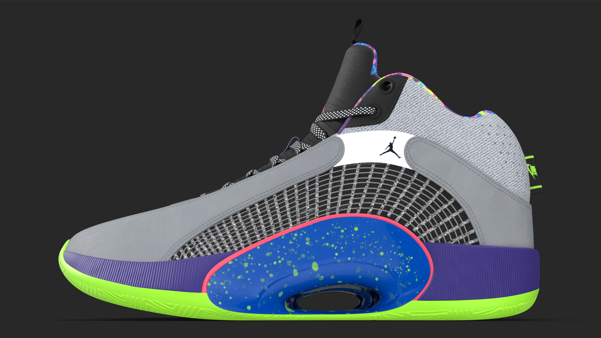 3D Air Jordan 35 Bel-Air Basketball Shoes model