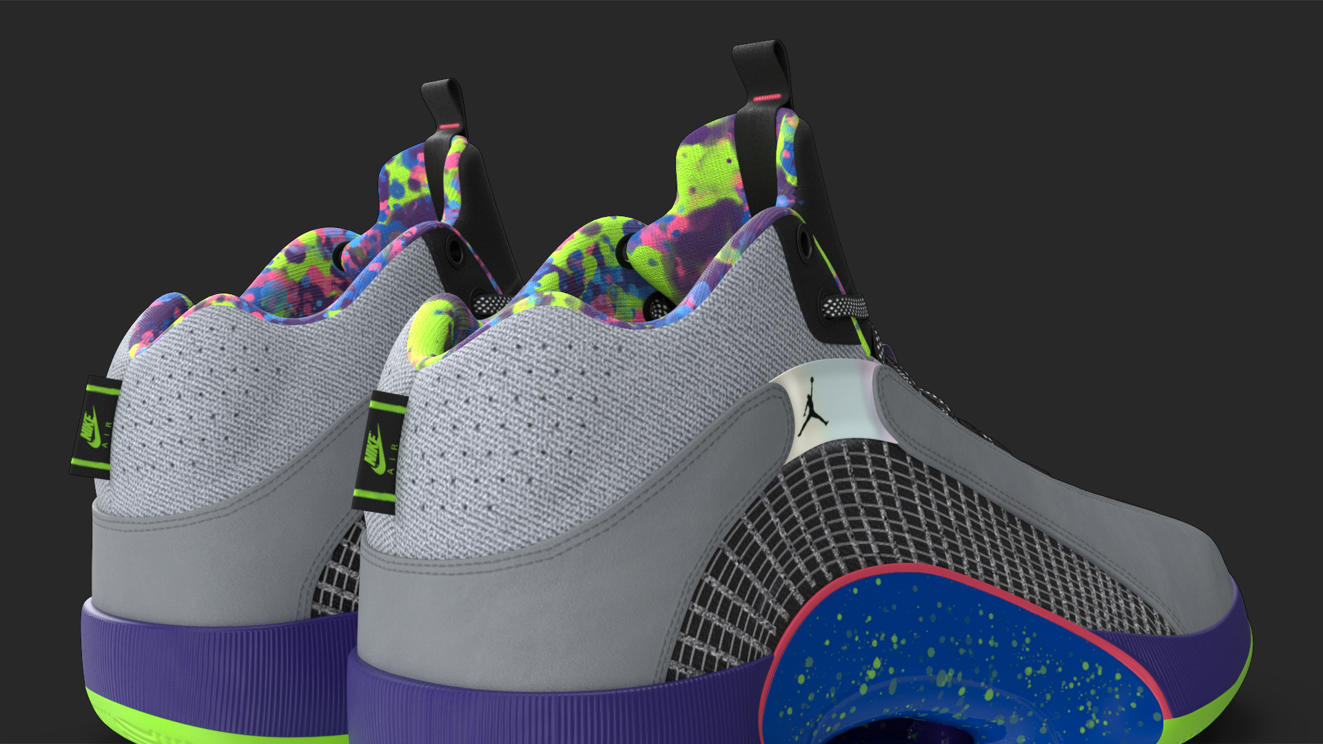 3D Air Jordan 35 Bel-Air Basketball Shoes model