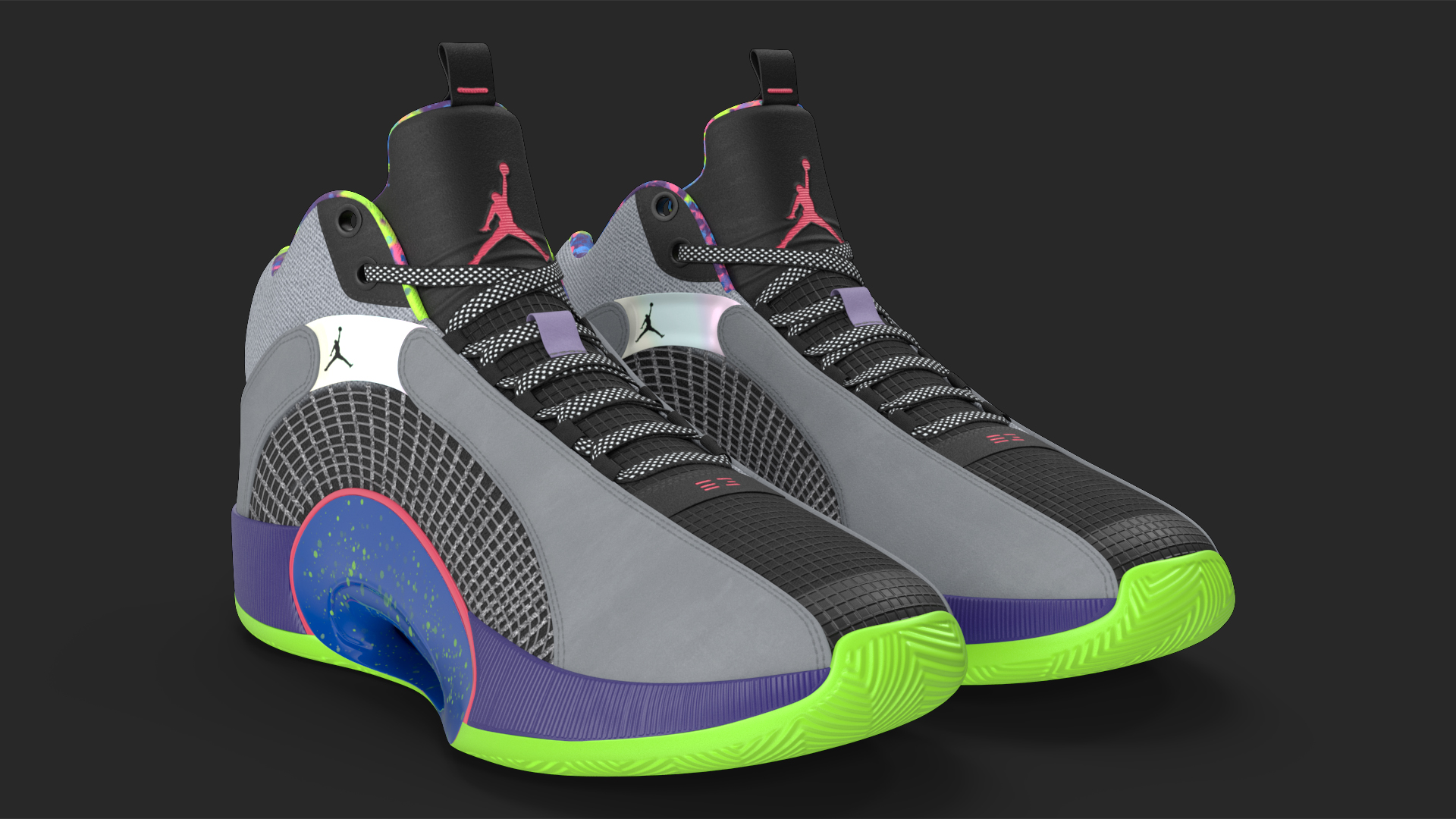 3D Air Jordan 35 Bel-Air Basketball Shoes model