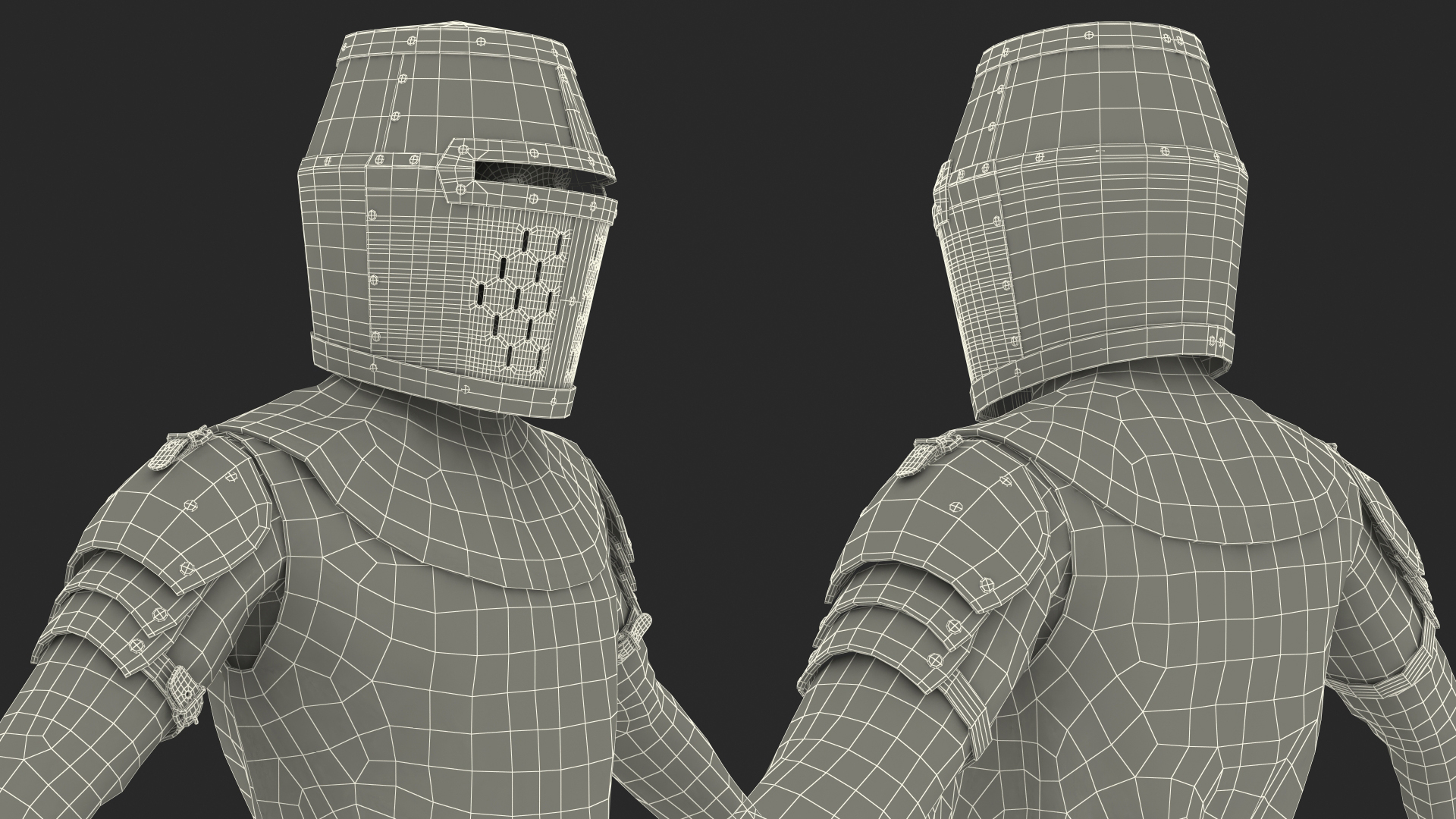 3D model Knight Templar T-Pose Set