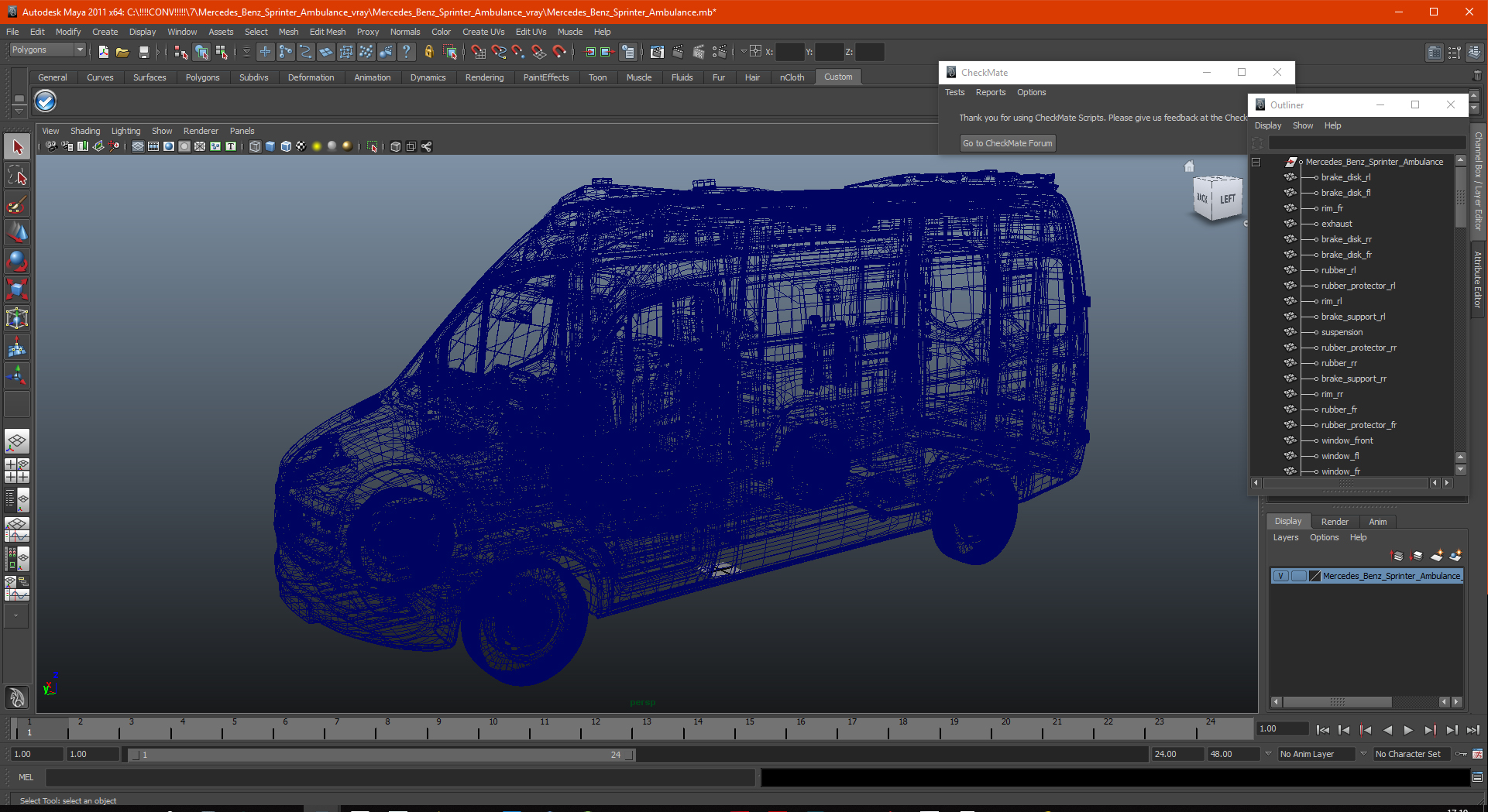 Mercedes Benz Sprinter Ambulance 3D