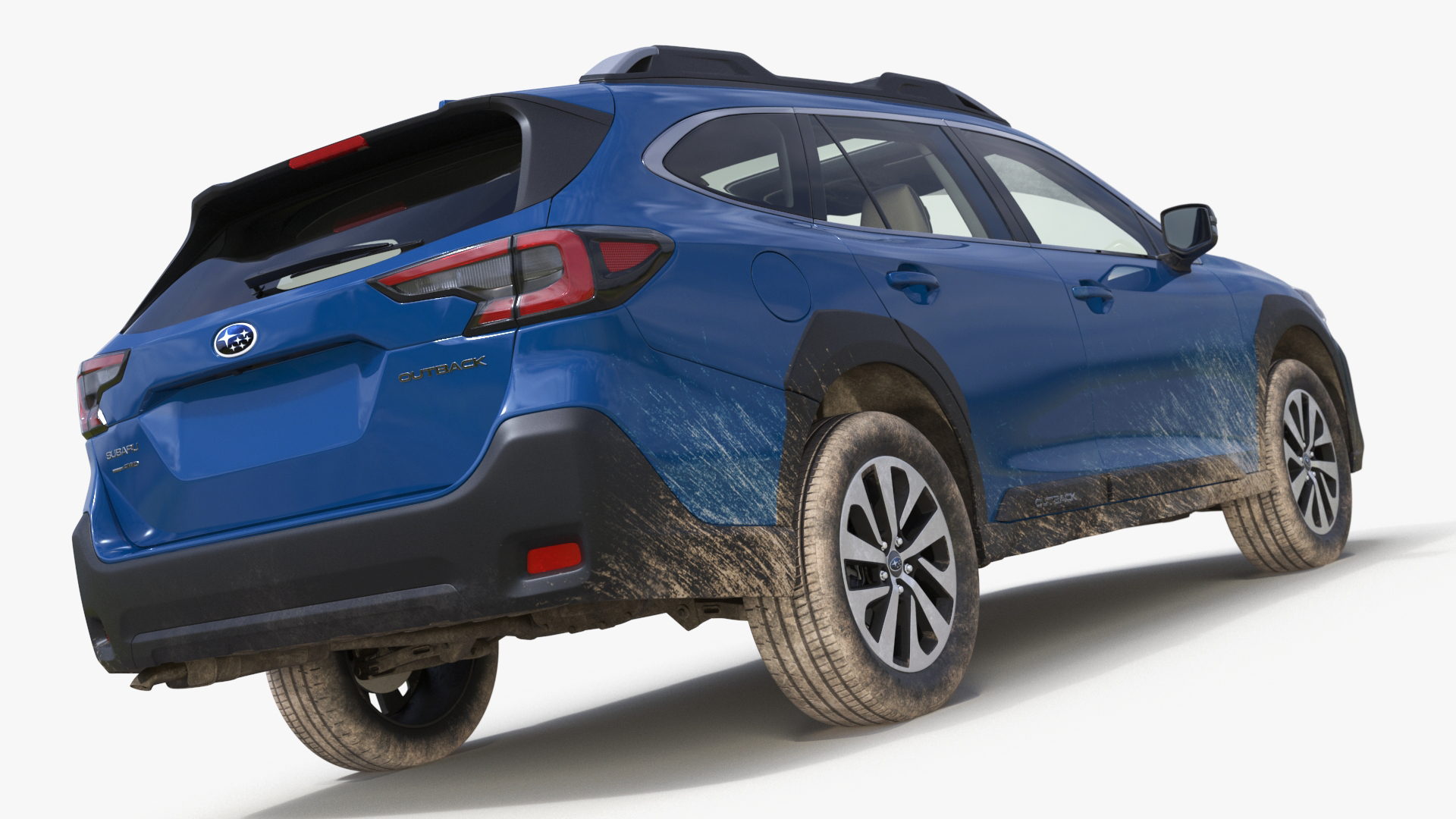 3D model Subaru Outback 2025 Blue Dirty