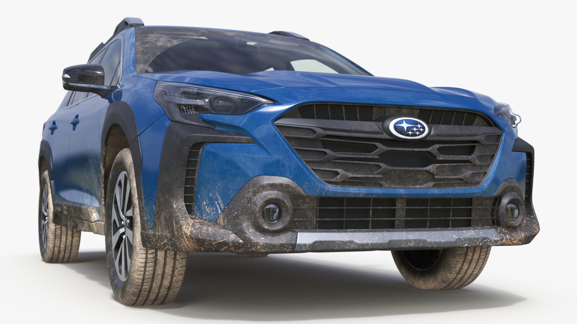 3D model Subaru Outback 2025 Blue Dirty