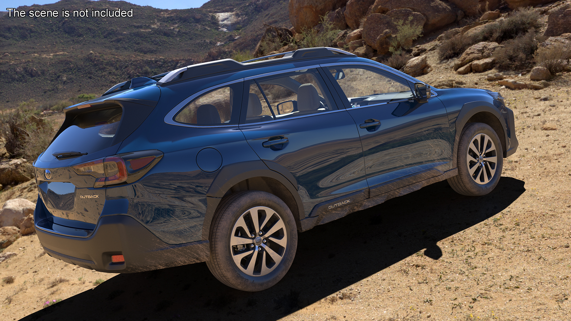 3D model Subaru Outback 2025 Blue Dirty