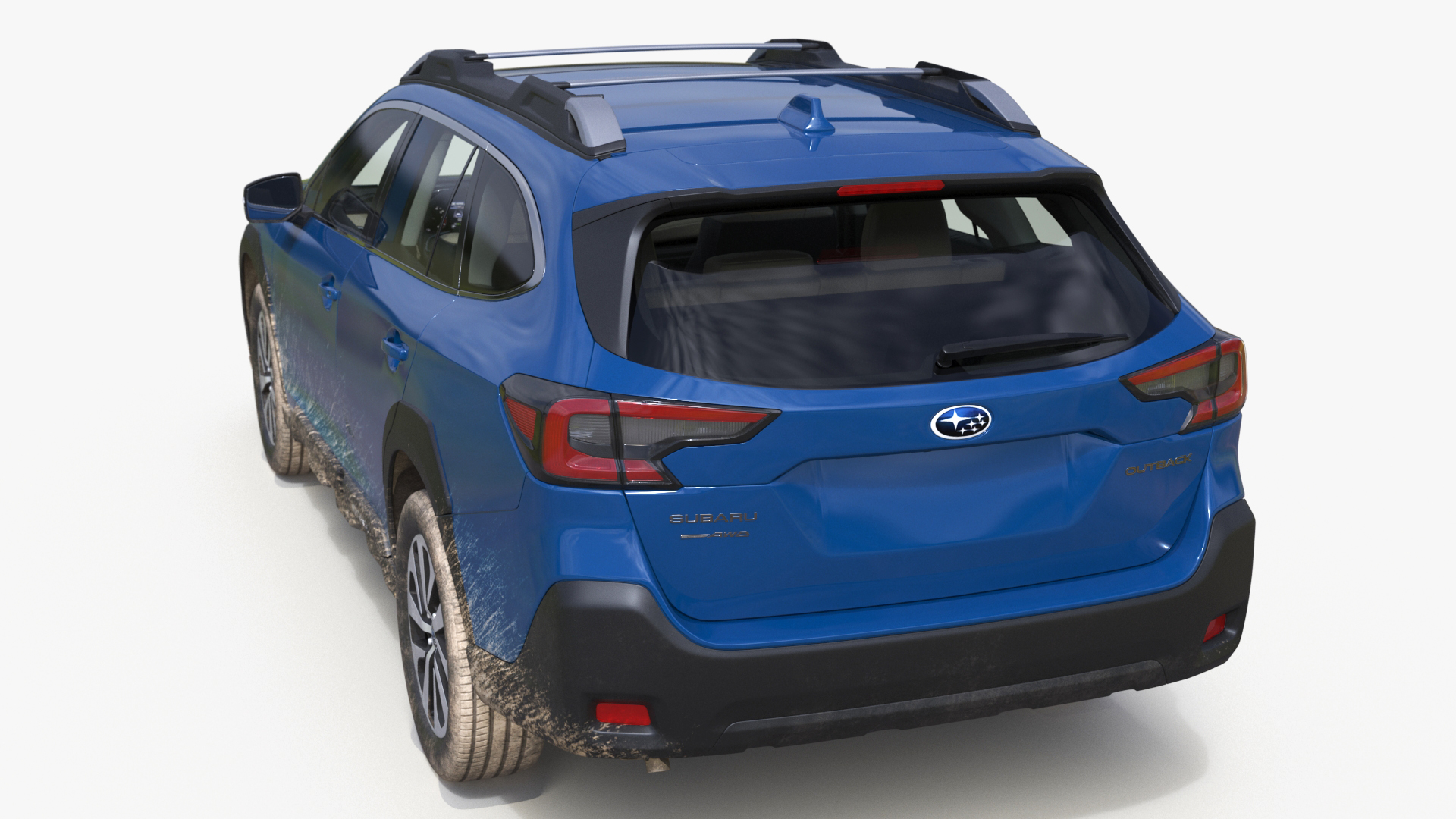 3D model Subaru Outback 2025 Blue Dirty