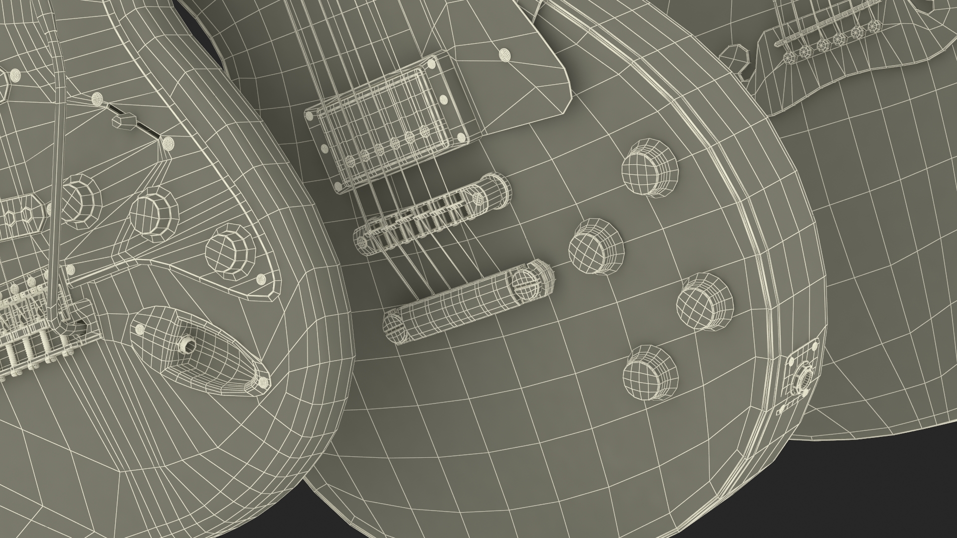 Guitars on Guitar Rack 3D