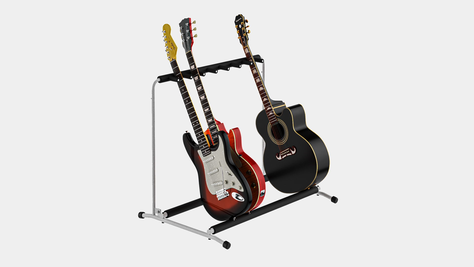 Guitars on Guitar Rack 3D