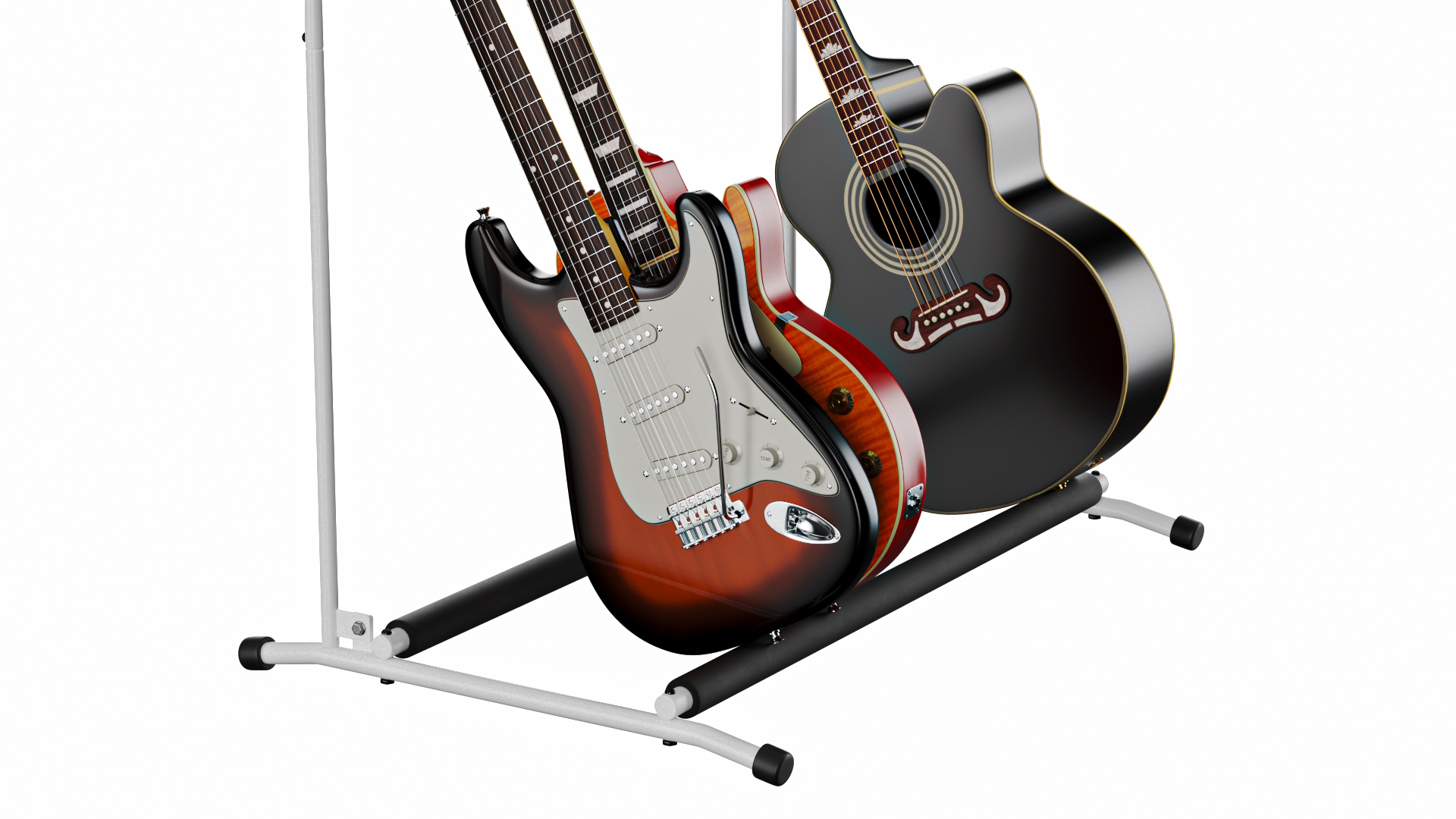 Guitars on Guitar Rack 3D