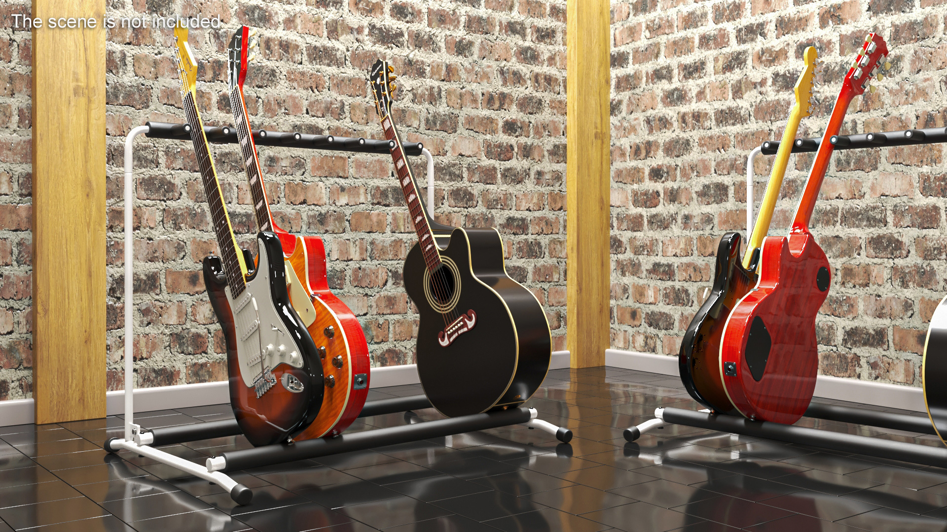 Guitars on Guitar Rack 3D