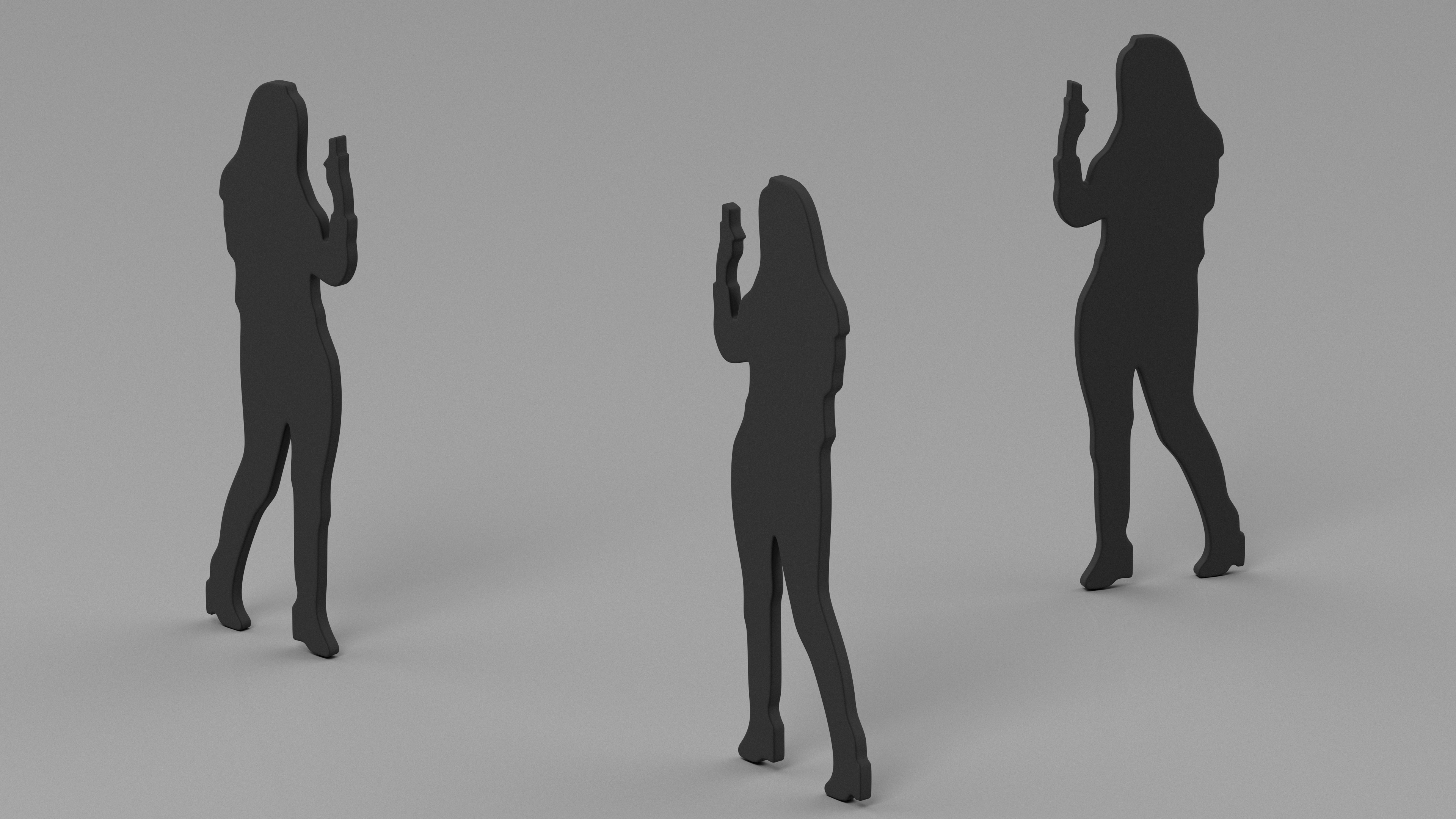 3D Woman Silhouette