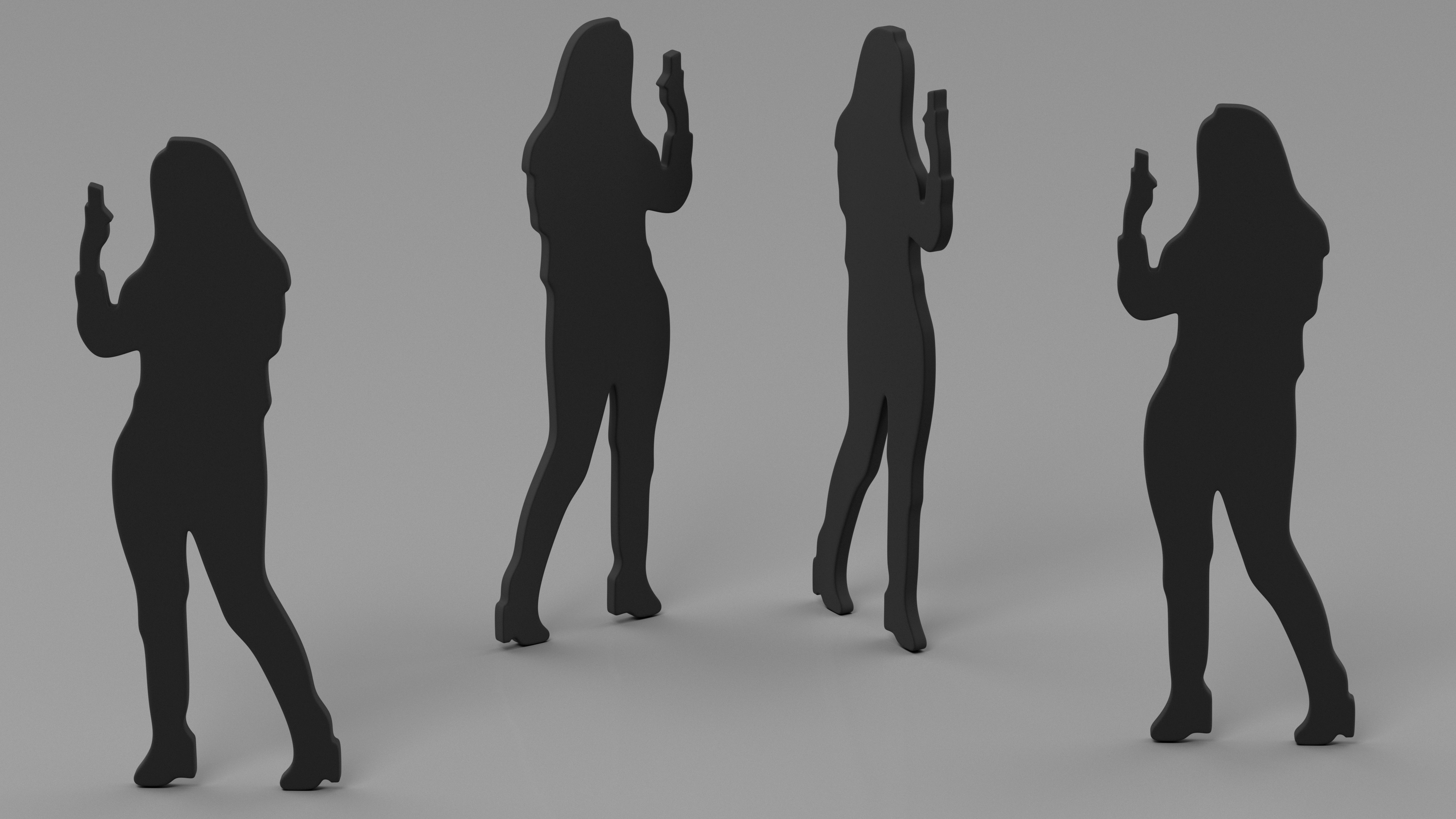 3D Woman Silhouette