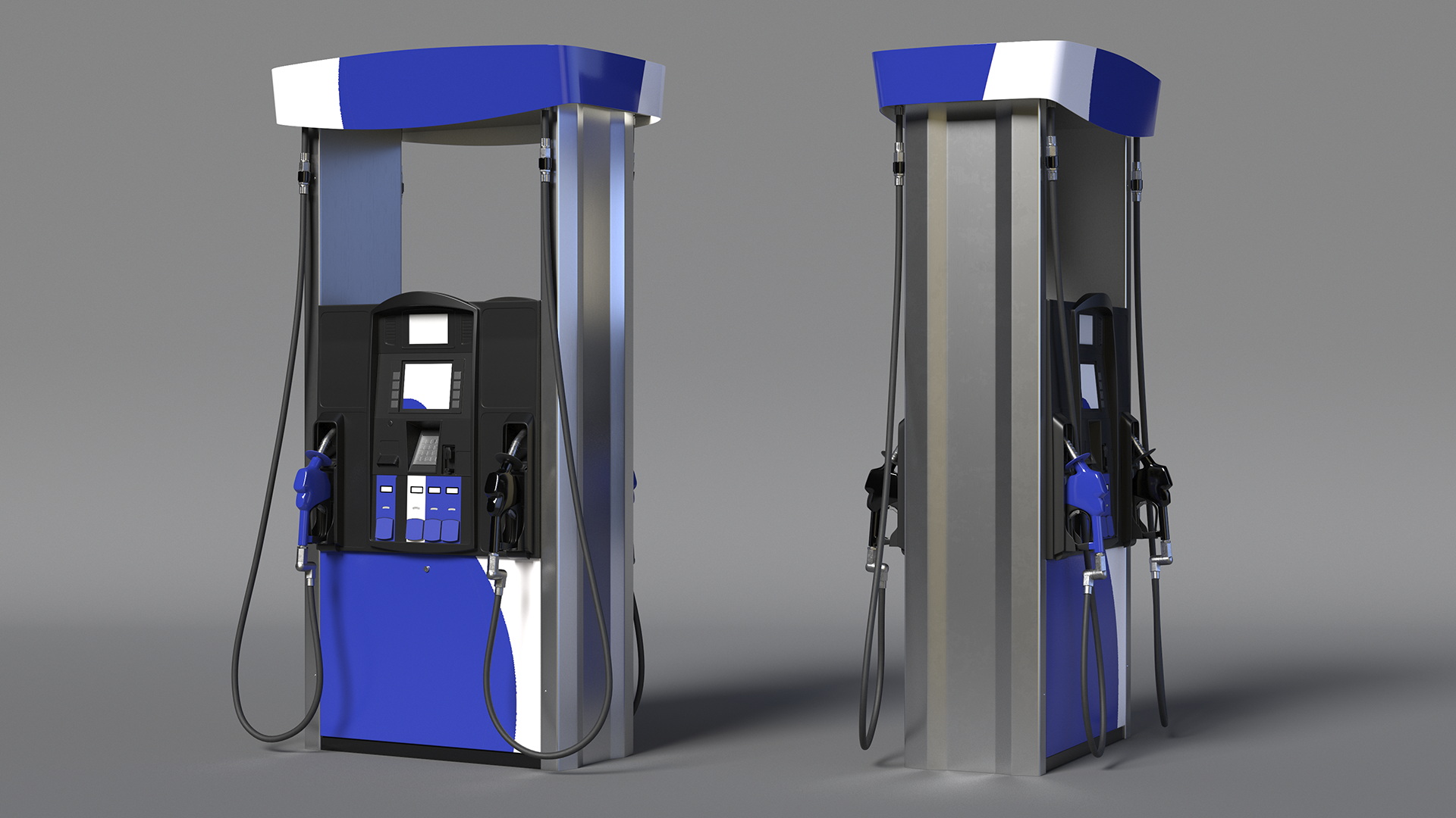 Pickup Truck Gas Station 3D model