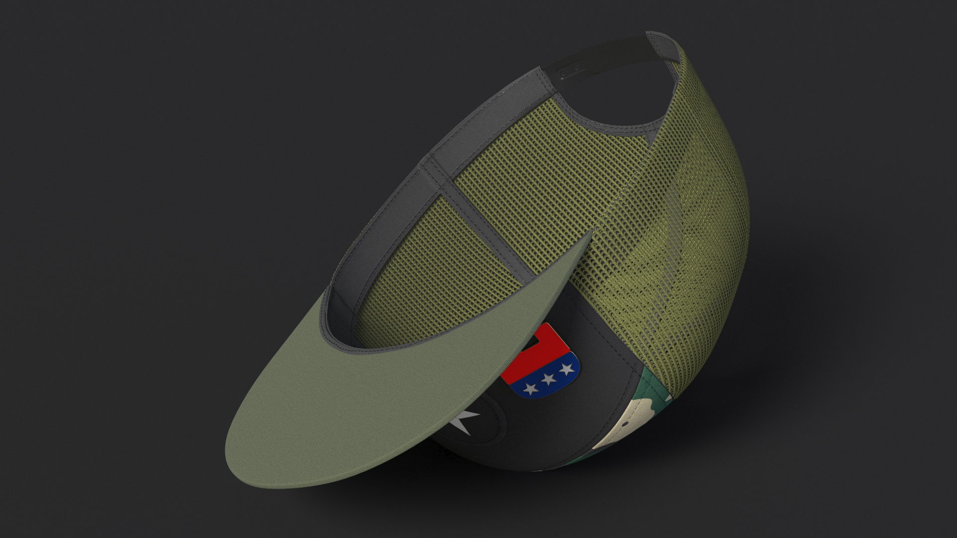 3D Camouflage Cap with Republican Badge