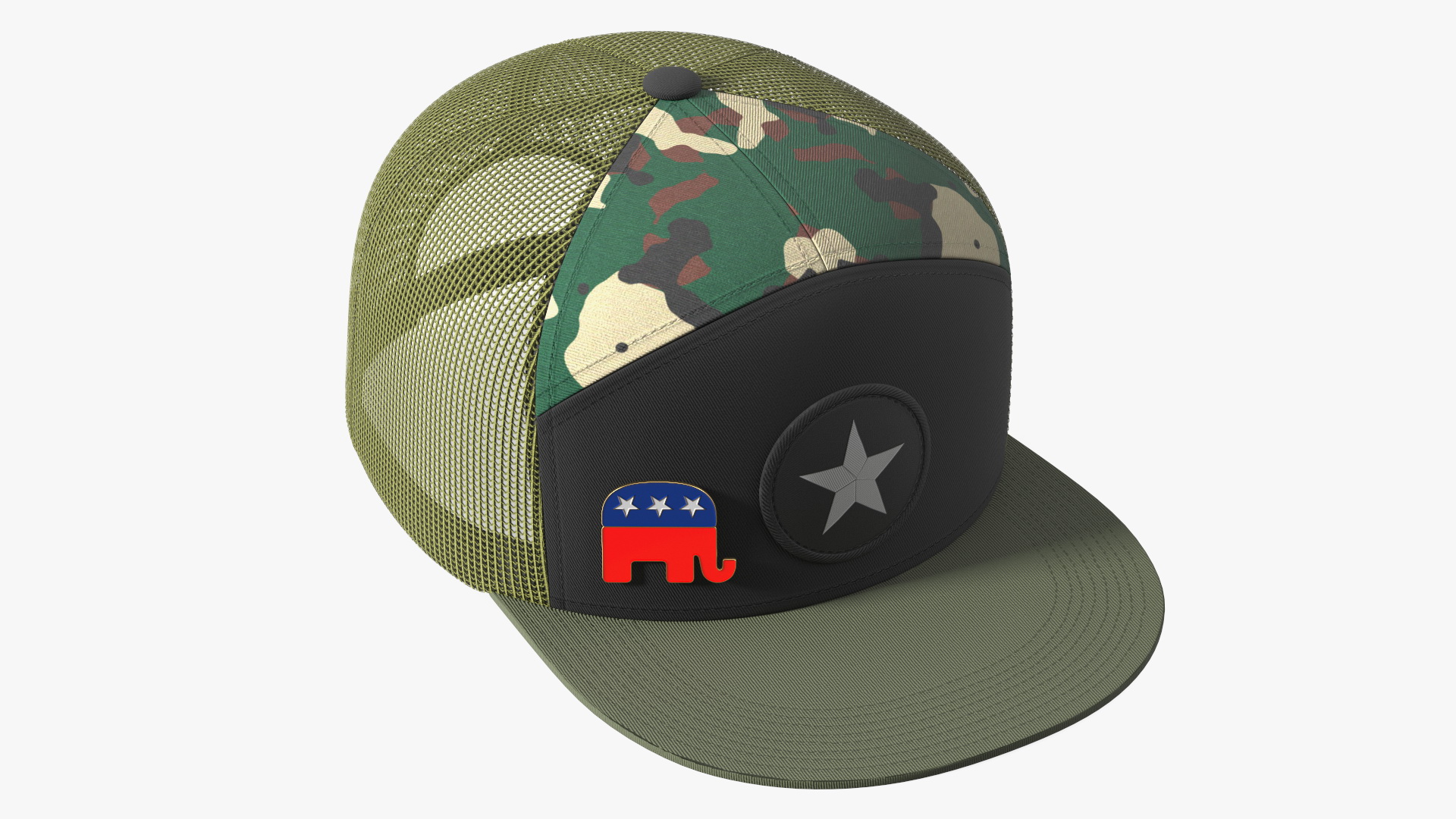 3D Camouflage Cap with Republican Badge