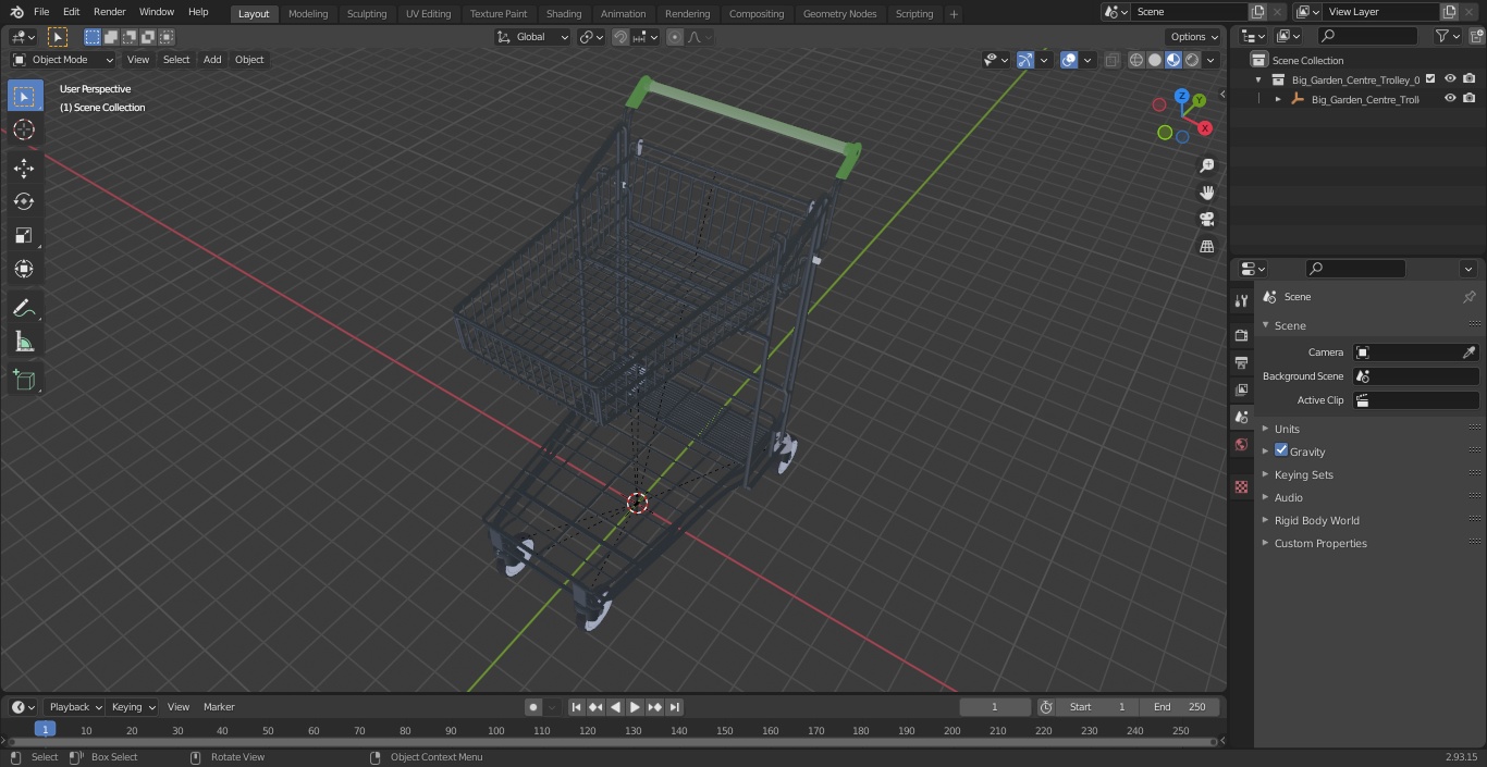 3D model Big Garden Centre Trolley