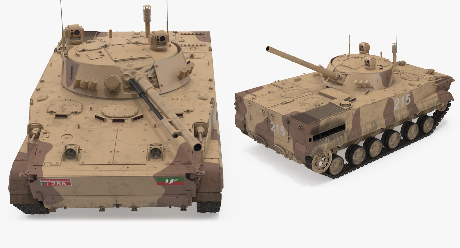 3D Light Tank BMP 3 Desert model