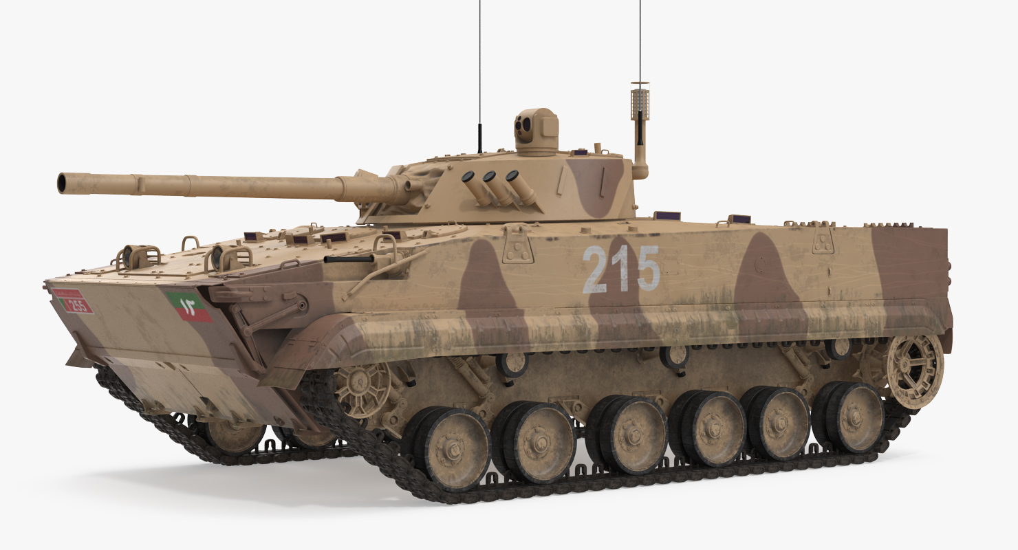 3D Light Tank BMP 3 Desert model