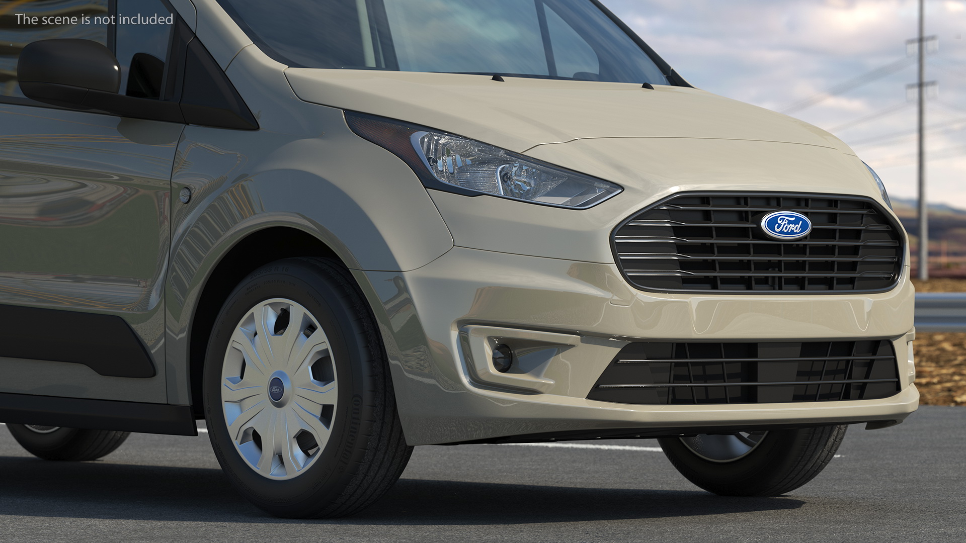 Ford Transit Connect Tailgate Gray 3D model