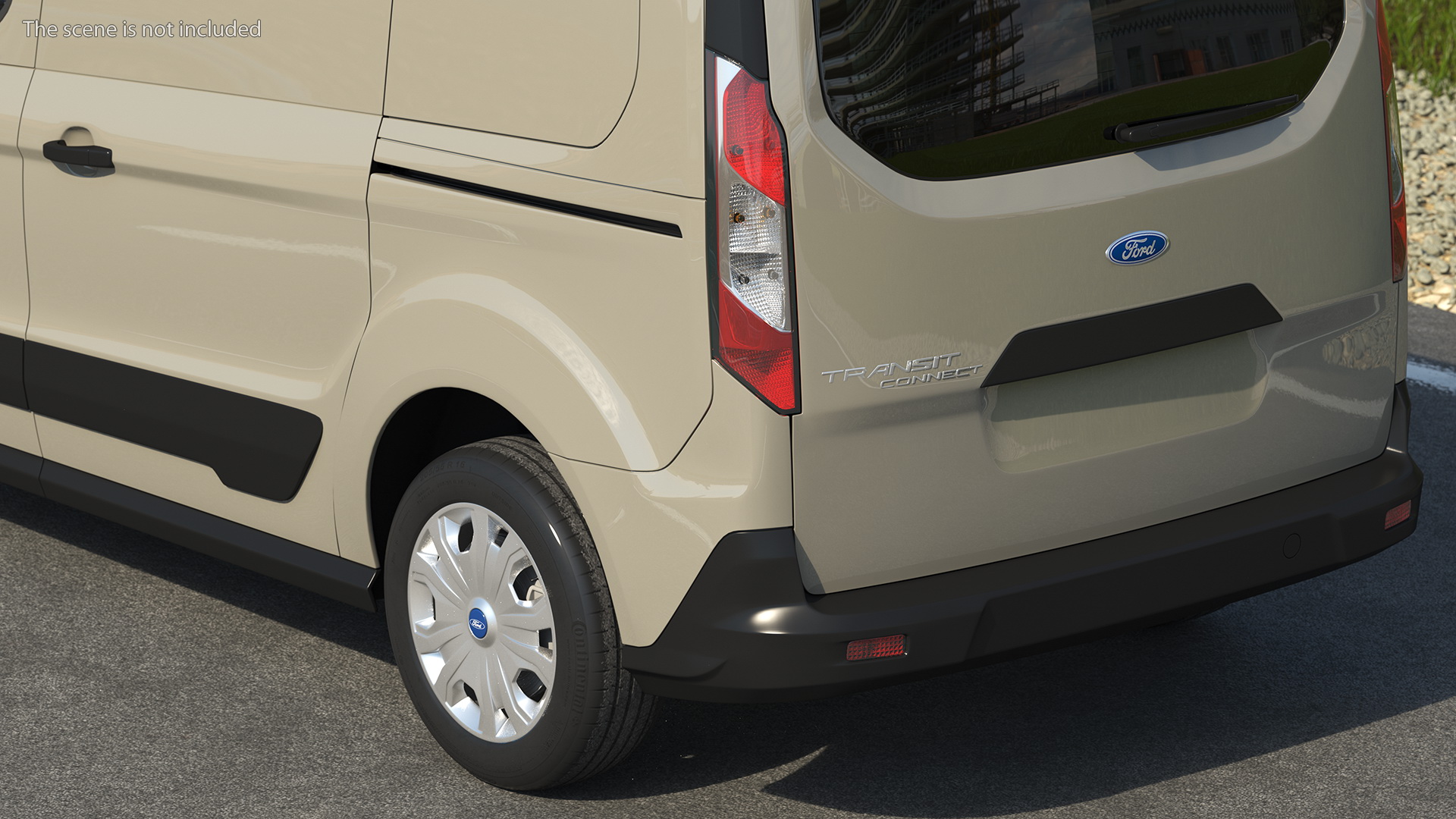 Ford Transit Connect Tailgate Gray 3D model