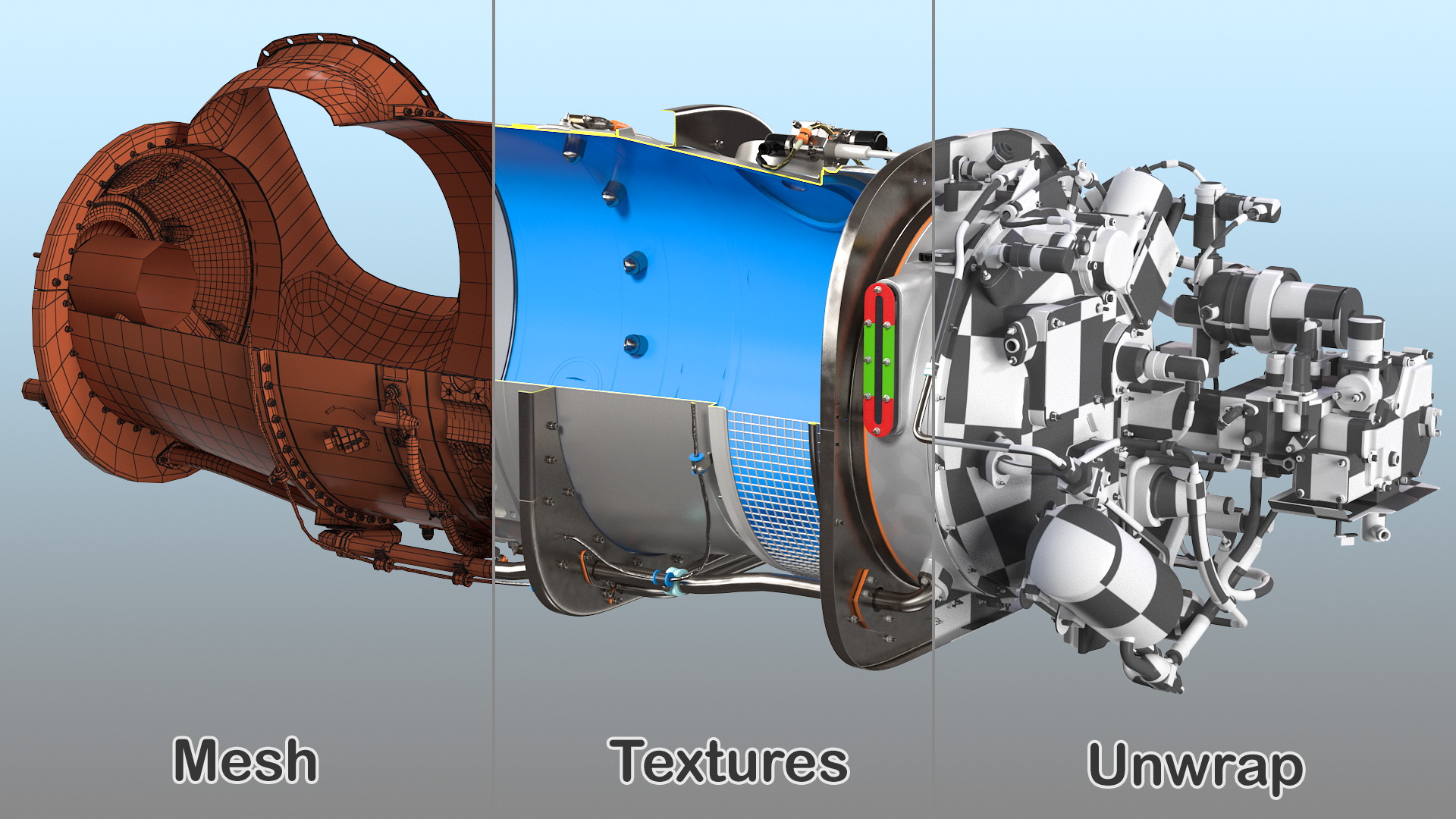 3D Empty Slice Engine model