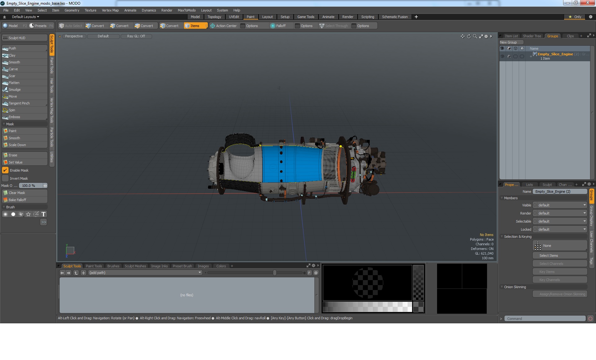 3D Empty Slice Engine model