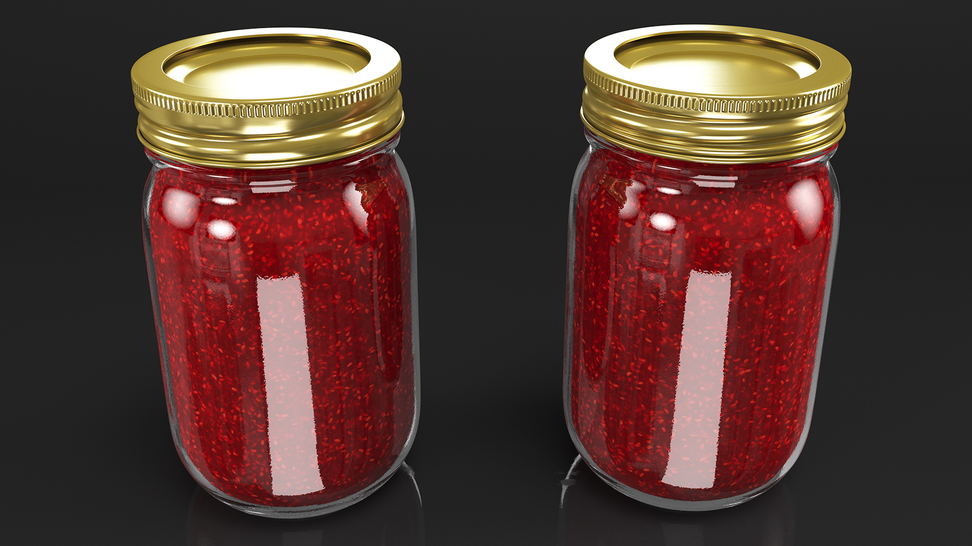 3D Glass Jar with Jam model