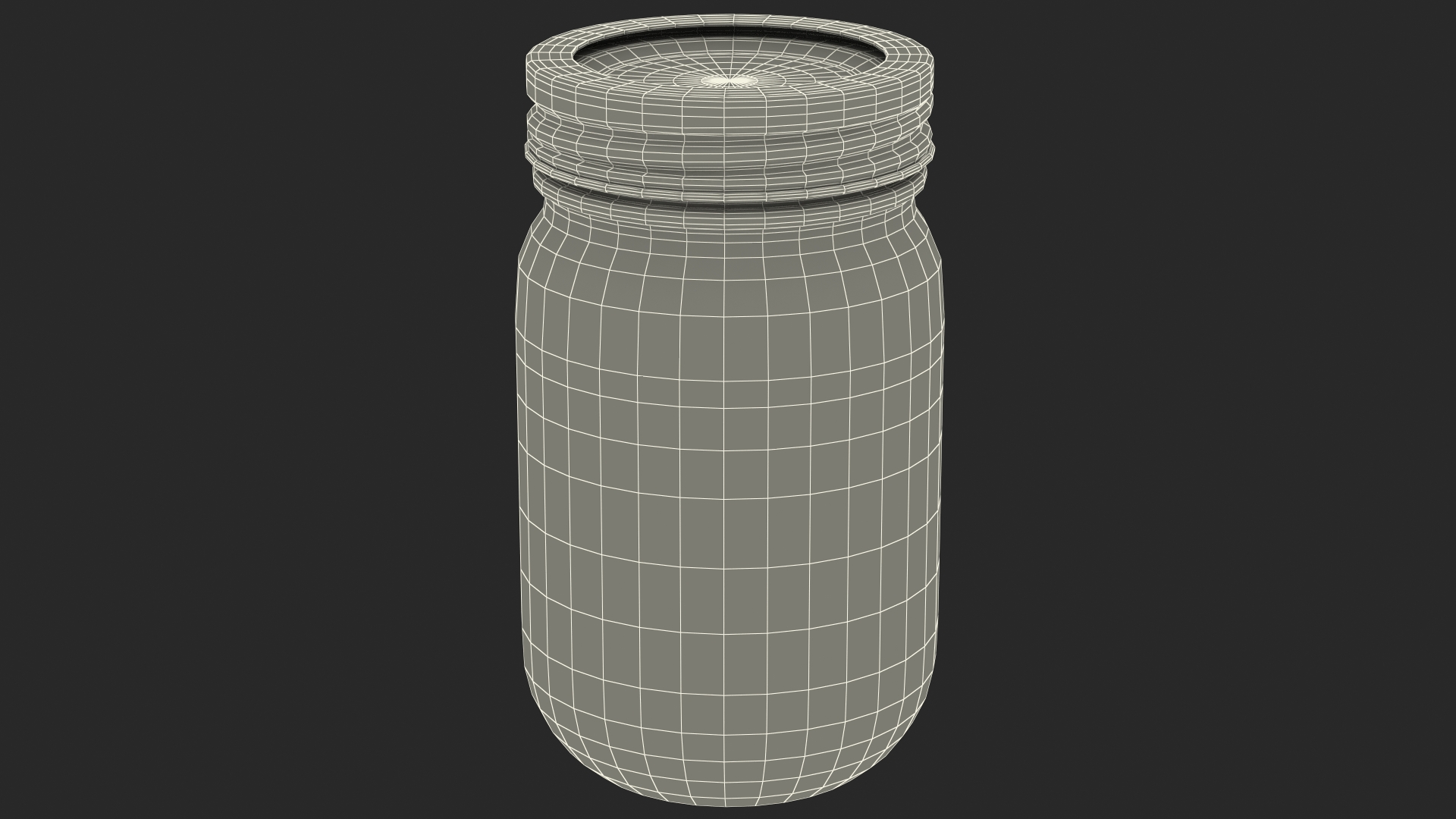 3D Glass Jar with Jam model