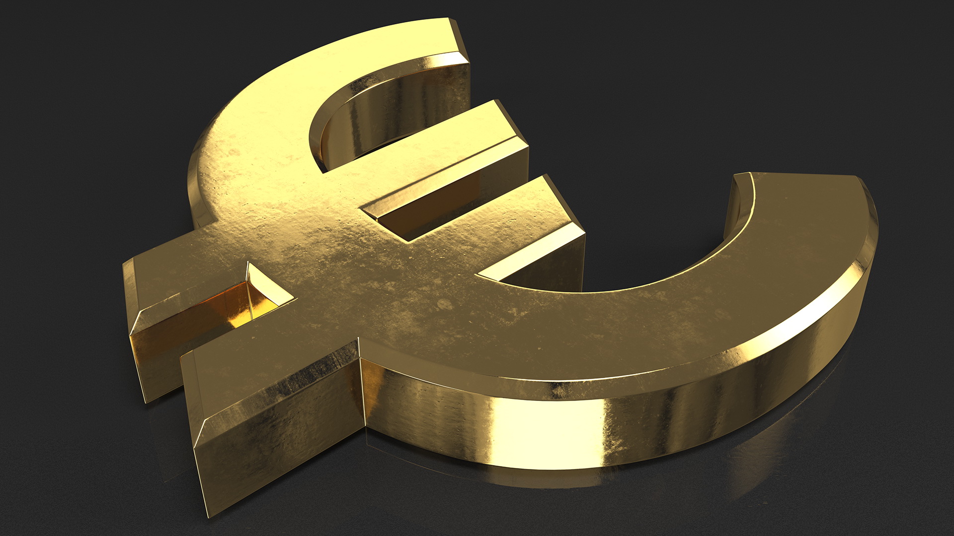 3D Golden Euro Sigh