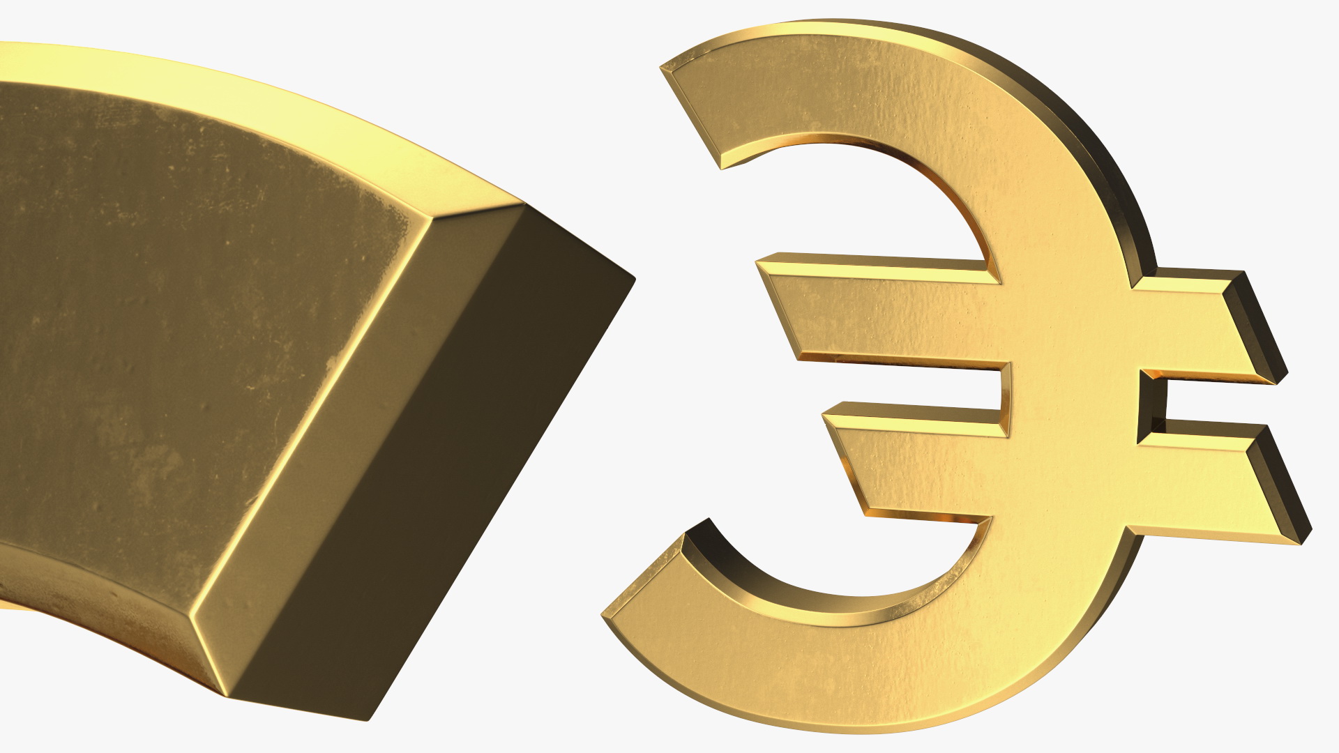 3D Golden Euro Sigh