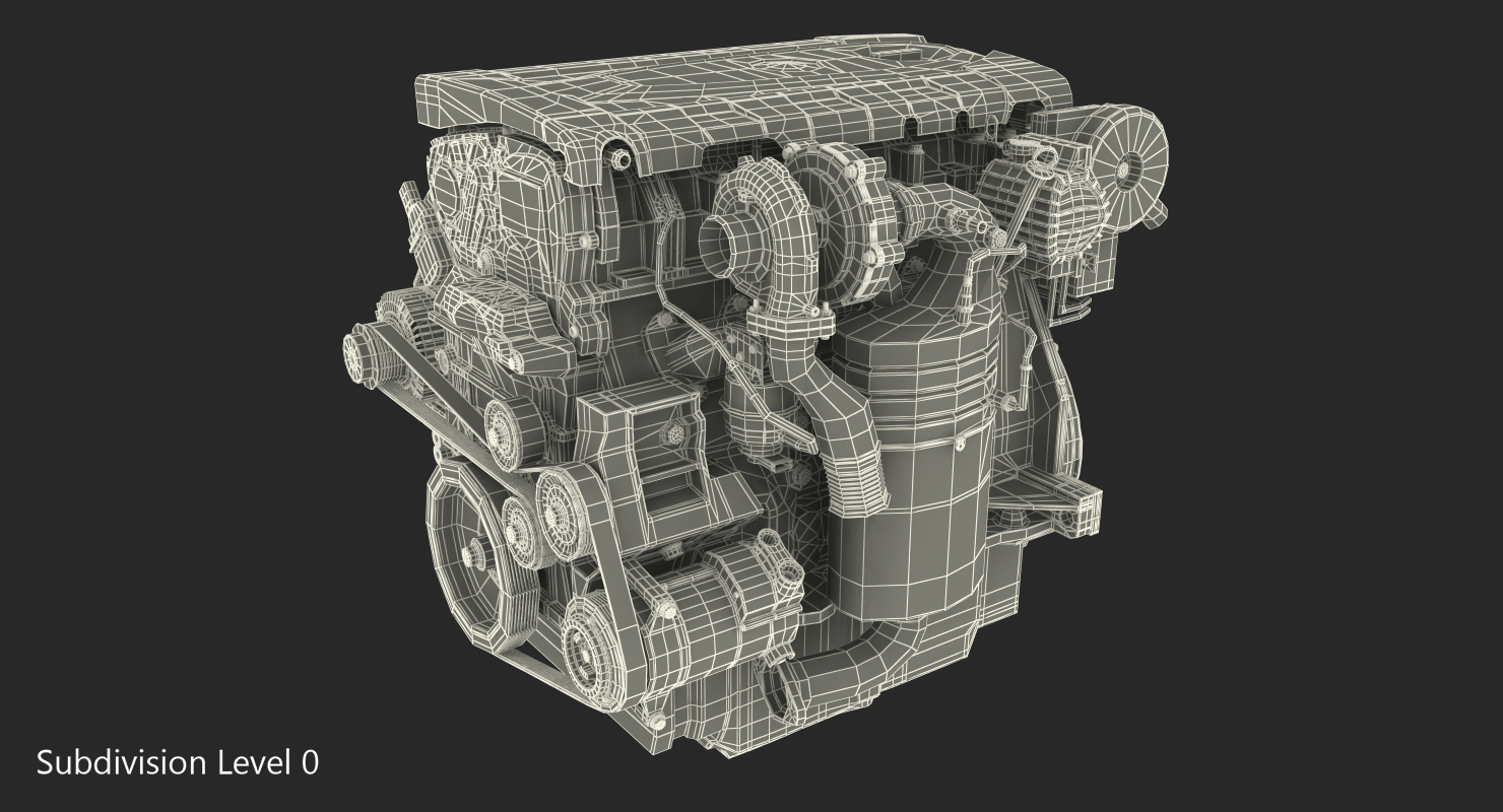 Turbo Diesel Engine 1 6 Liter 3D model