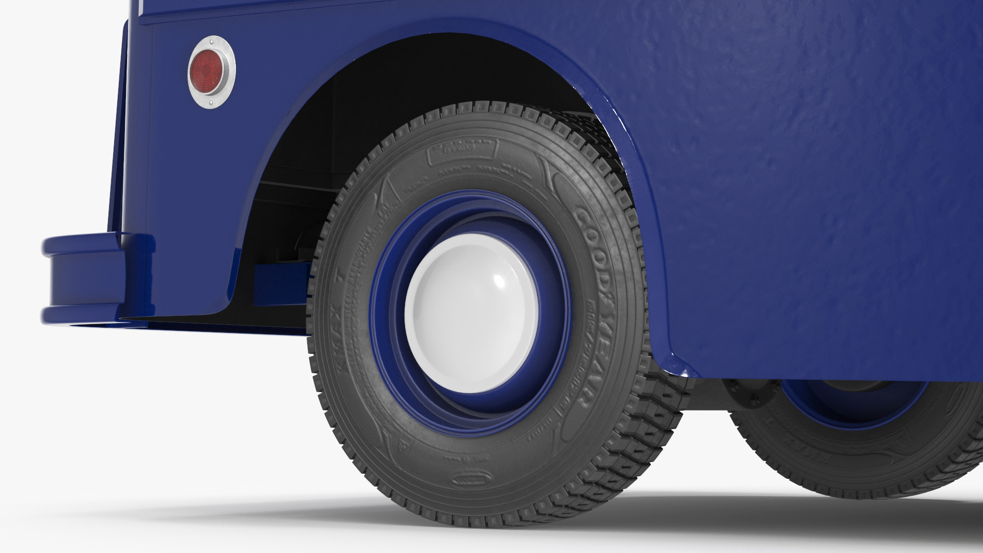 3D Vintage Van Blue Rigged model