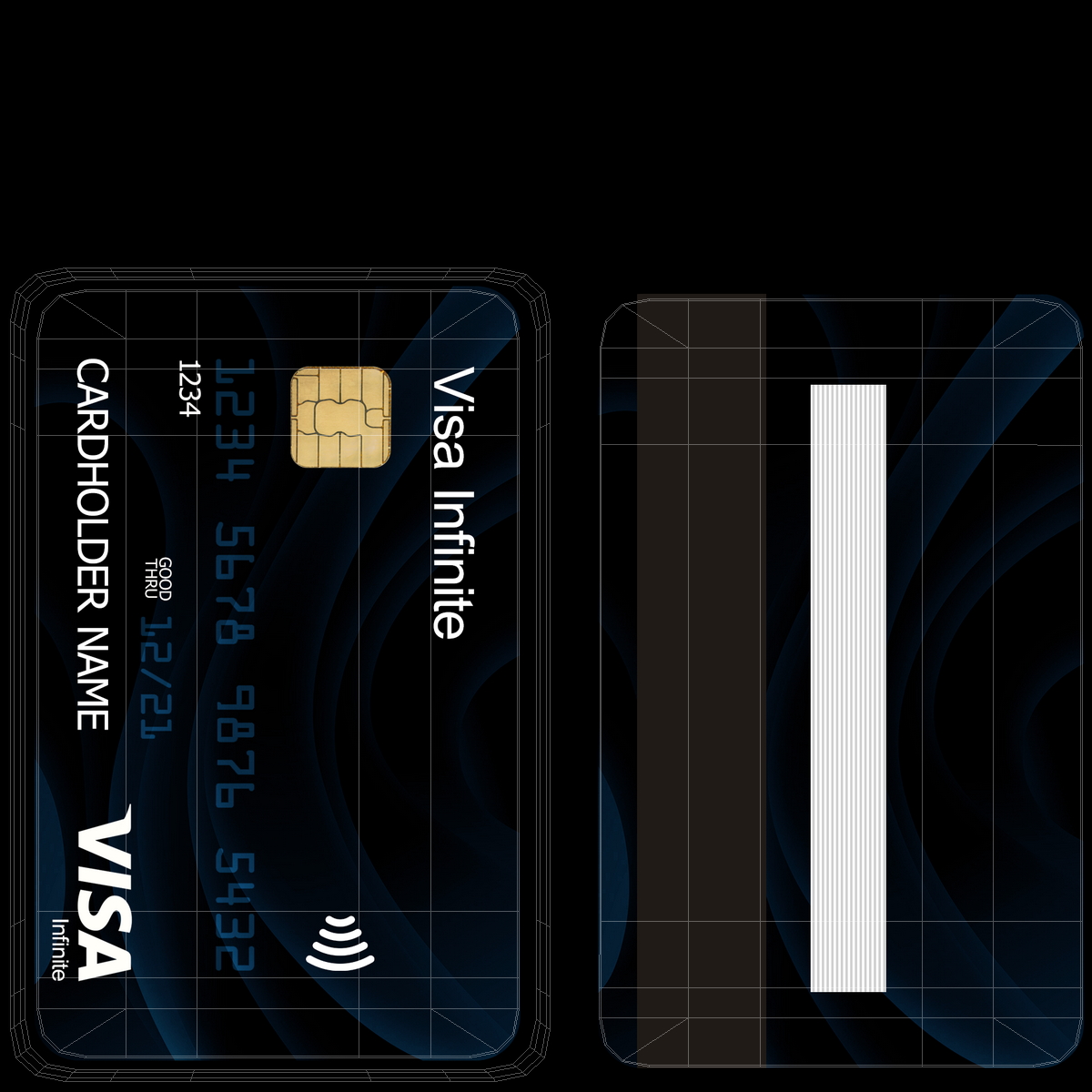 3D Visa Signature Credit Card