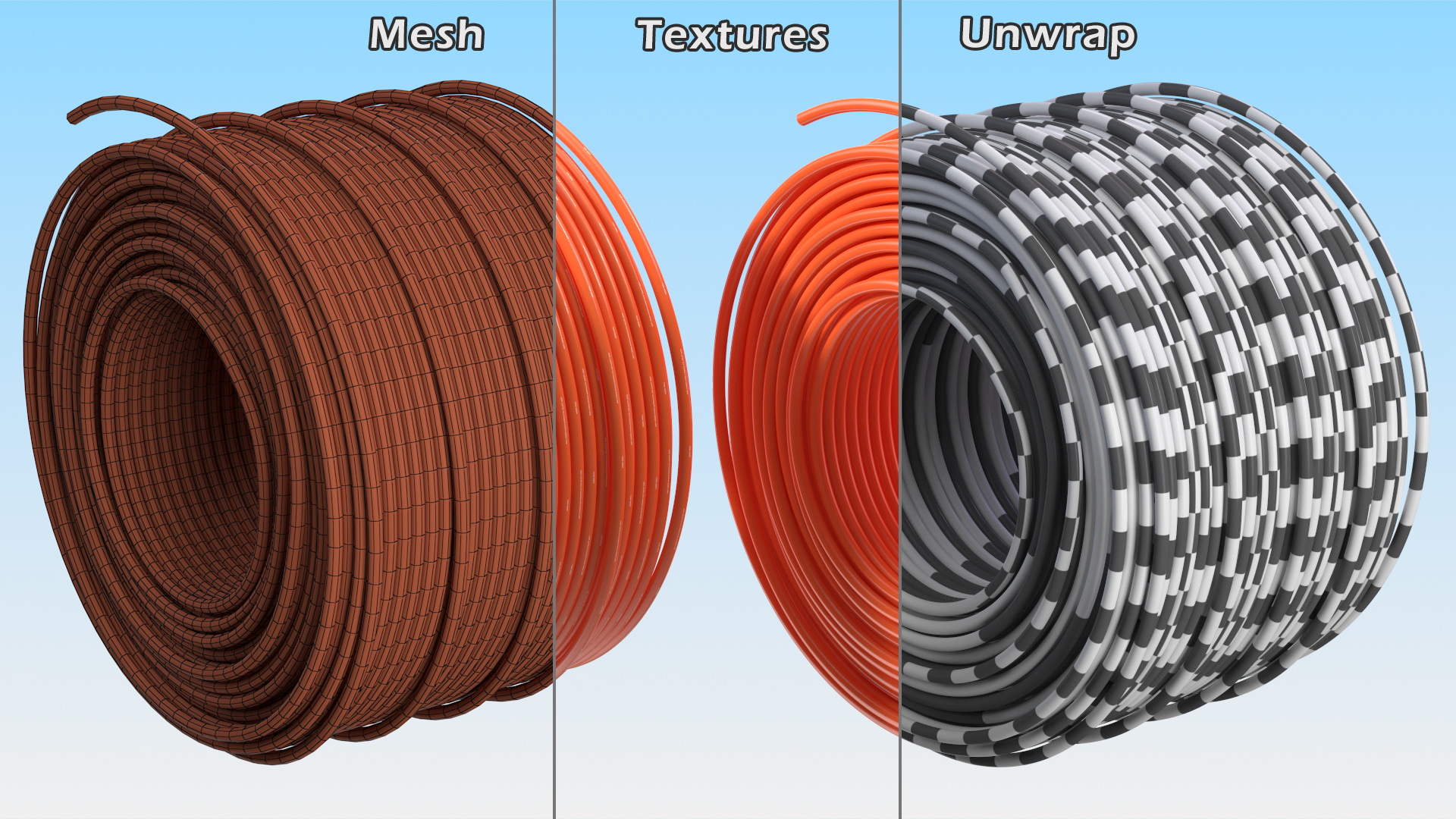 3D model Orange Electrical Conduit