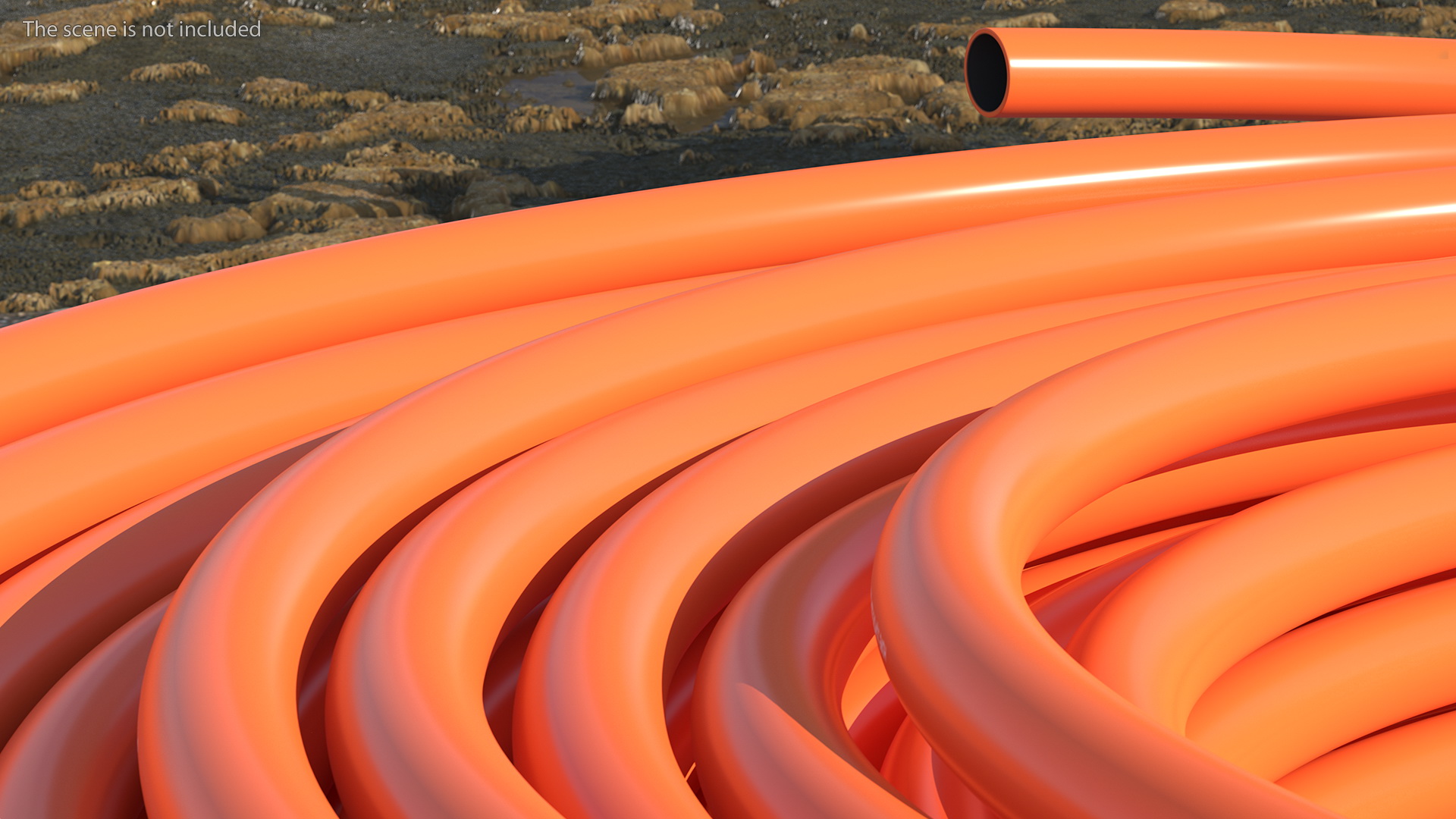 3D model Orange Electrical Conduit