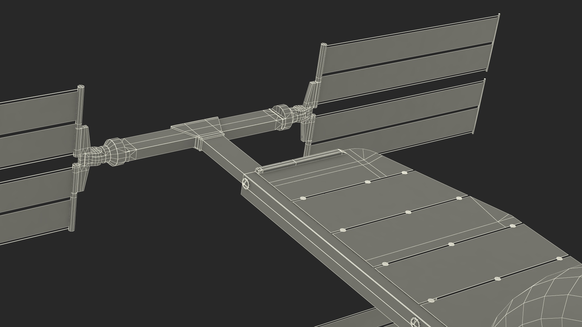 3D Space Orbital Station Rigged model