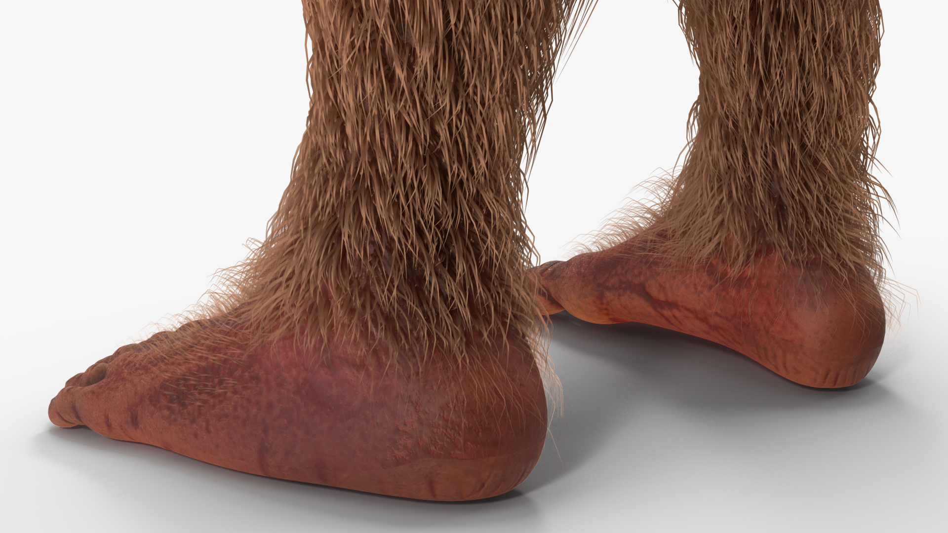 3D Mythical Creature Bigfoot A-pose Fur