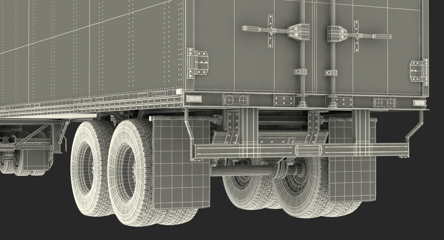 Heavy Duty Truck with Trailer 3D model