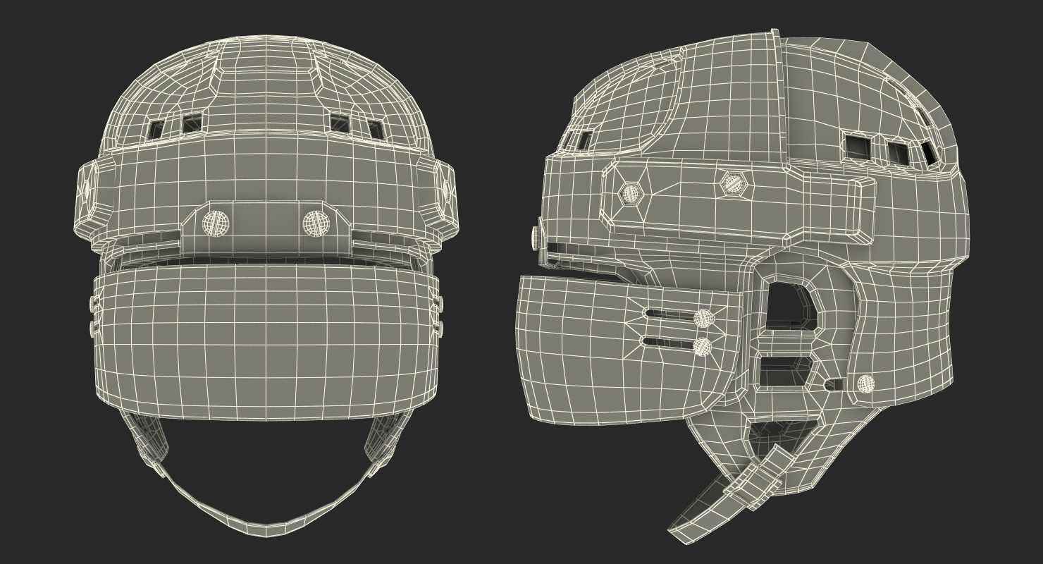 3D model Vintage Ice Hockey Helmet