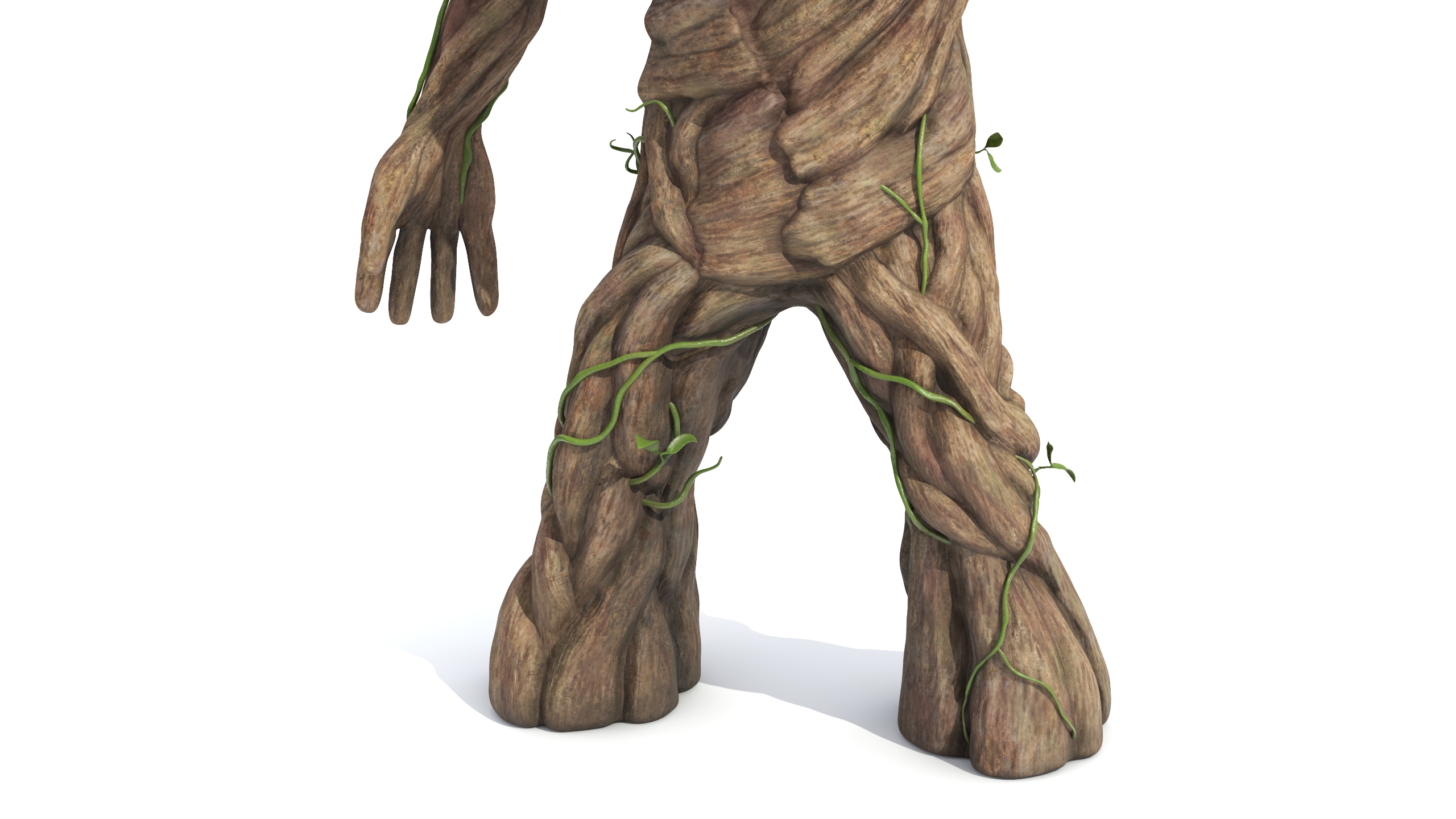 3D Groot Waving His Hand