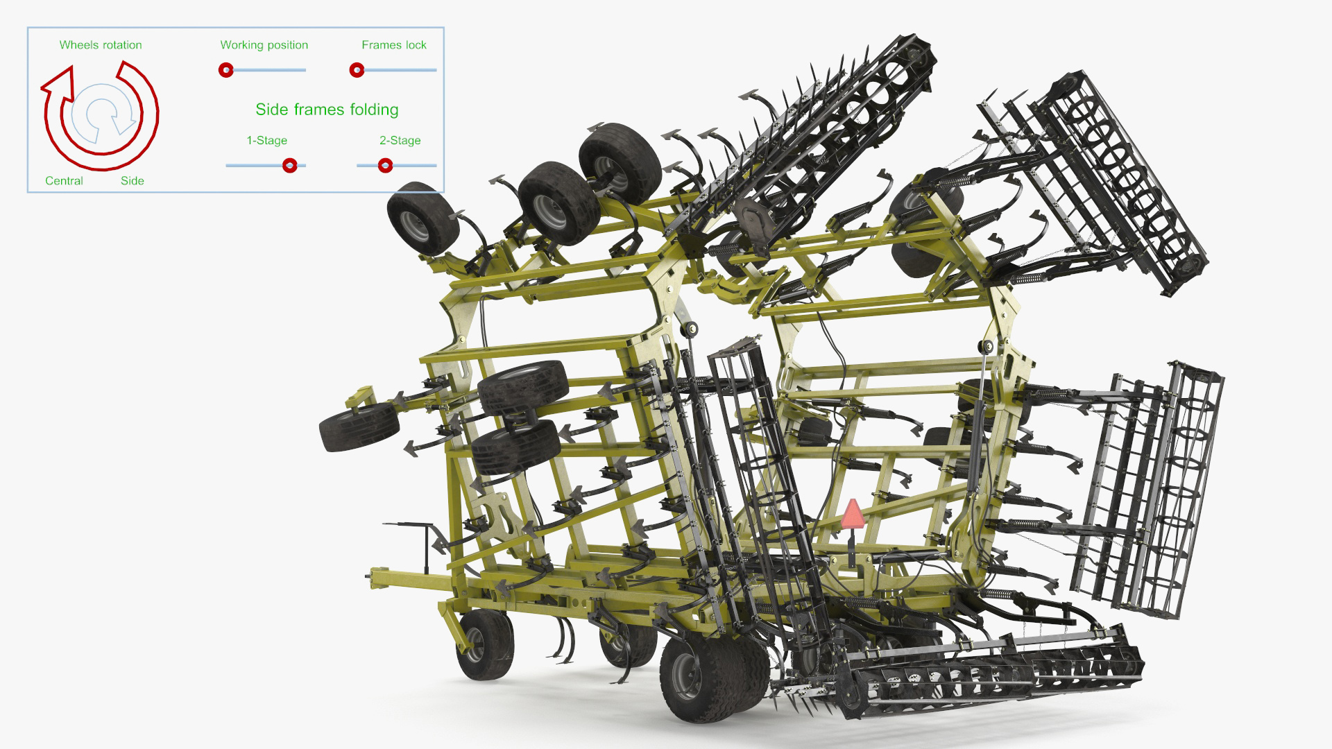 3D model Seedbed Cultivator Rigged