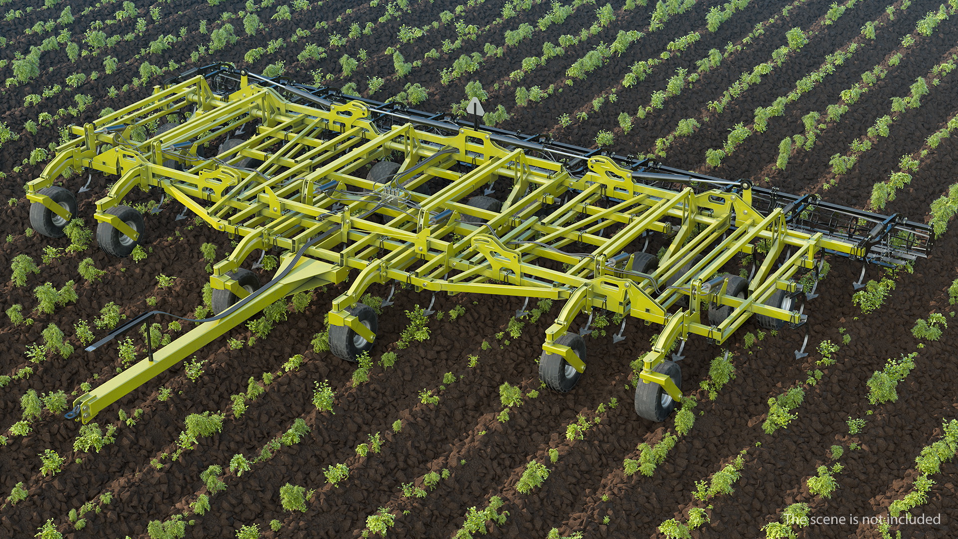 3D model Seedbed Cultivator Rigged