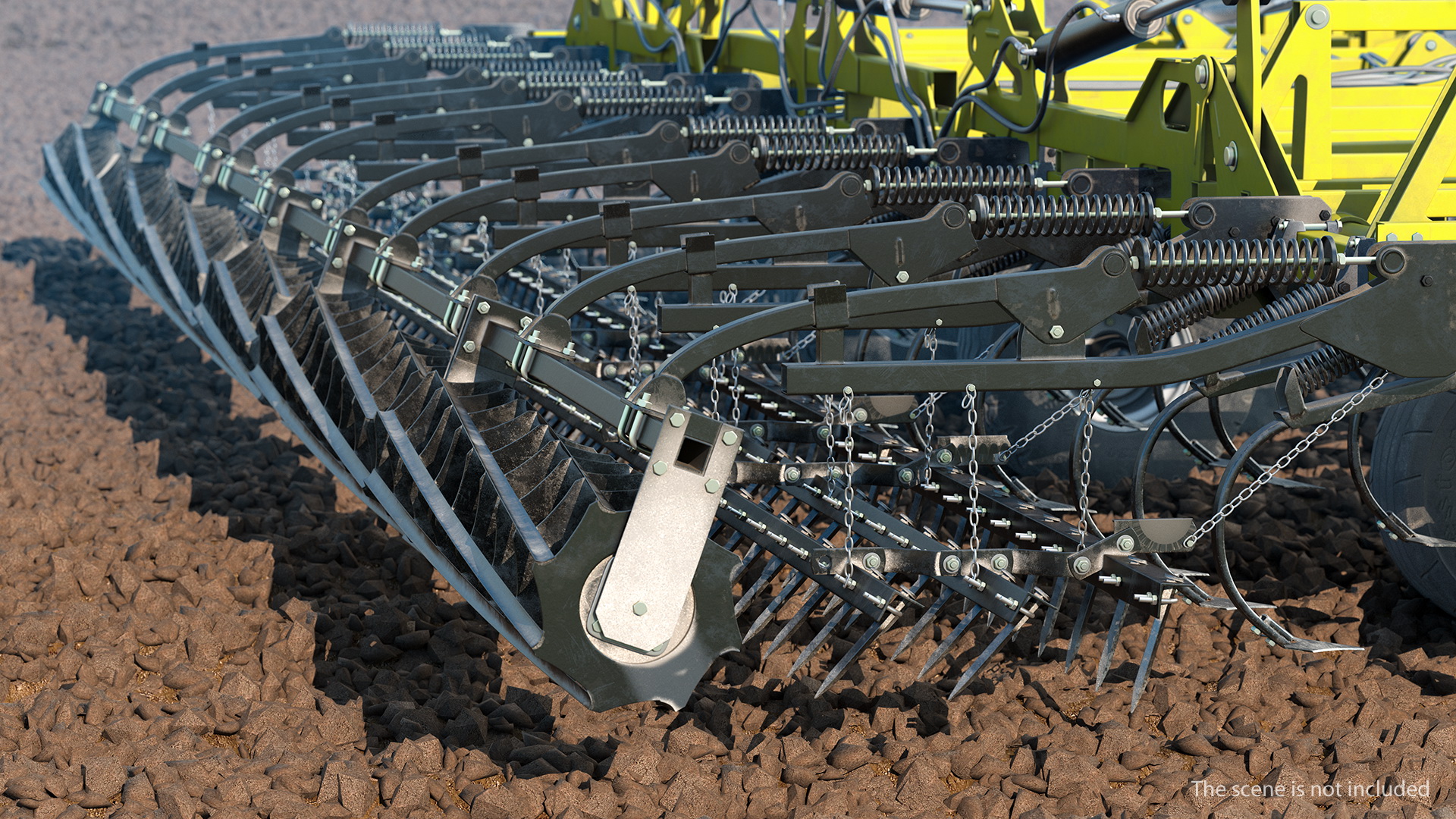 3D model Seedbed Cultivator Rigged