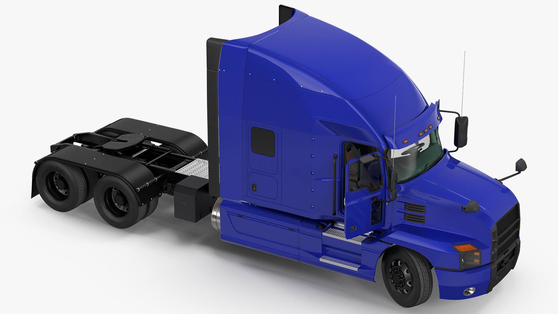 3D model Semi Truck Generic Rigged