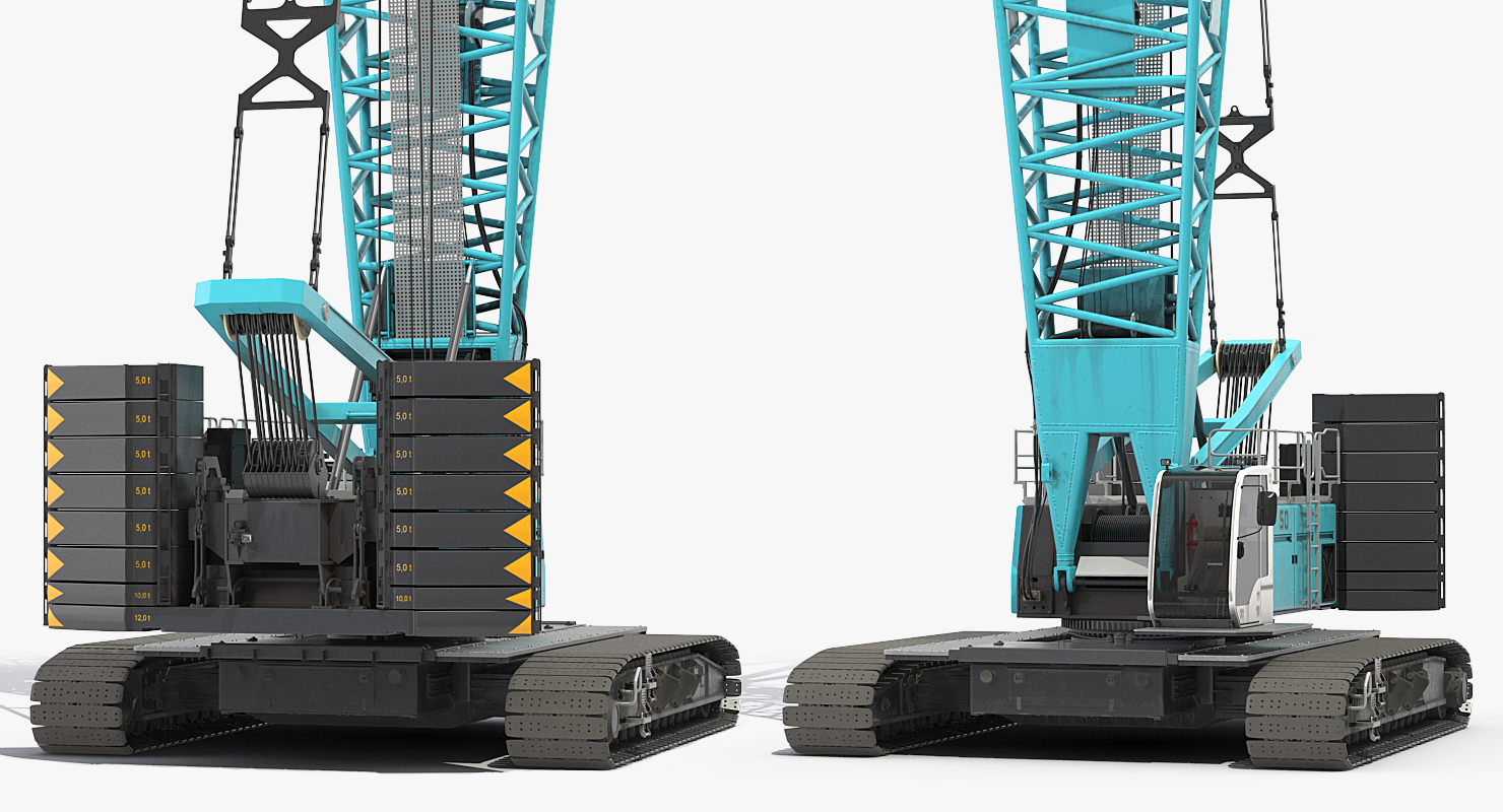 3D Crawler Crane Generic Rigged model