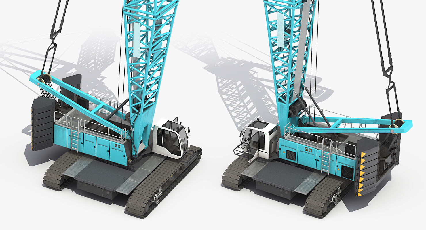 3D Crawler Crane Generic Rigged model