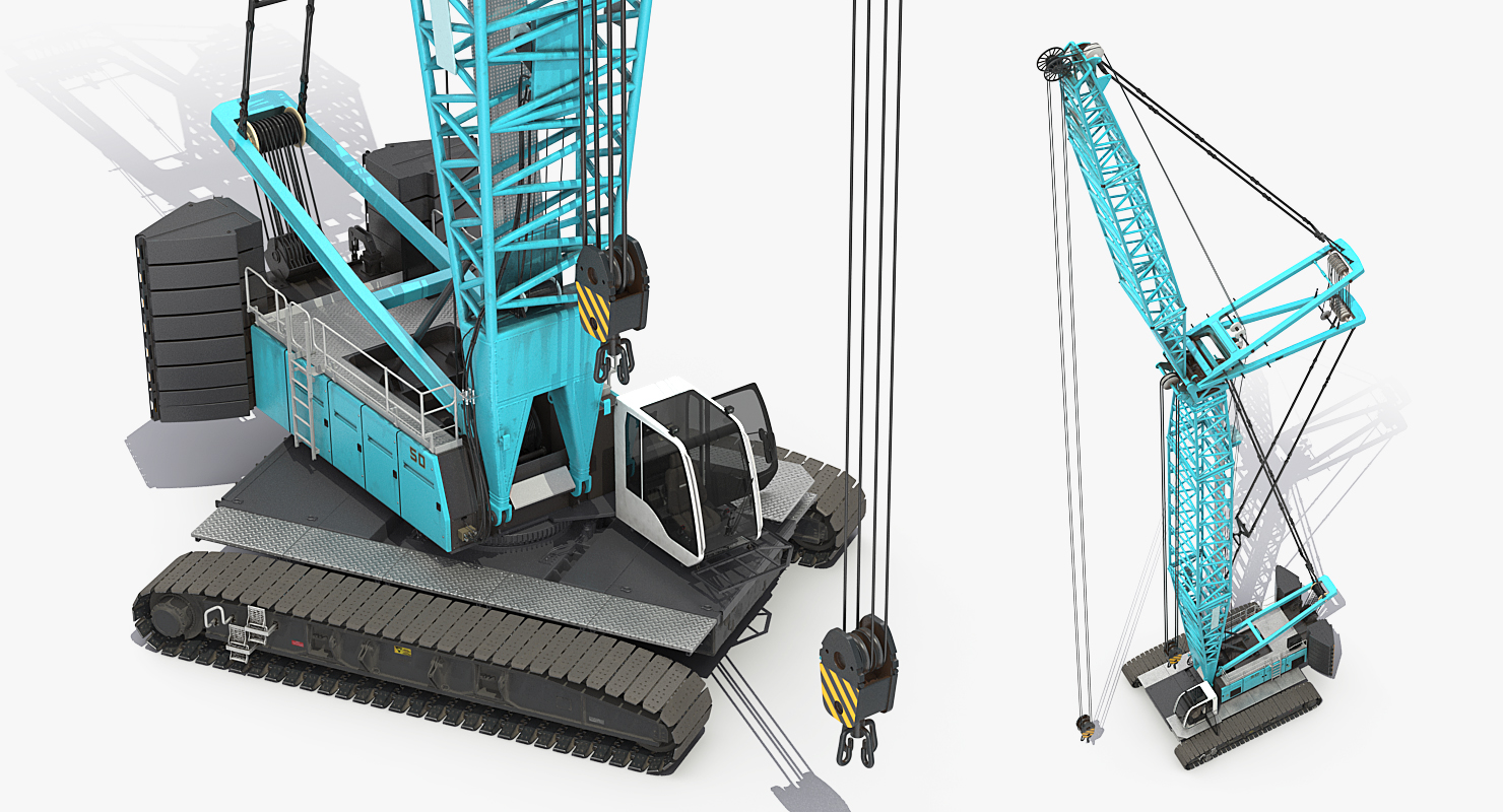 3D Crawler Crane Generic Rigged model