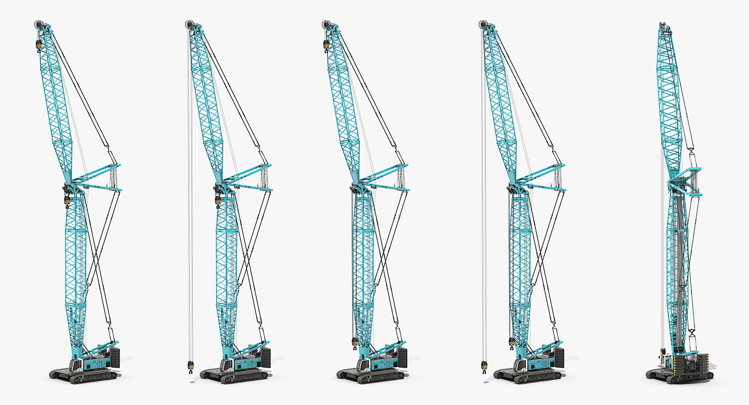 3D Crawler Crane Generic Rigged model