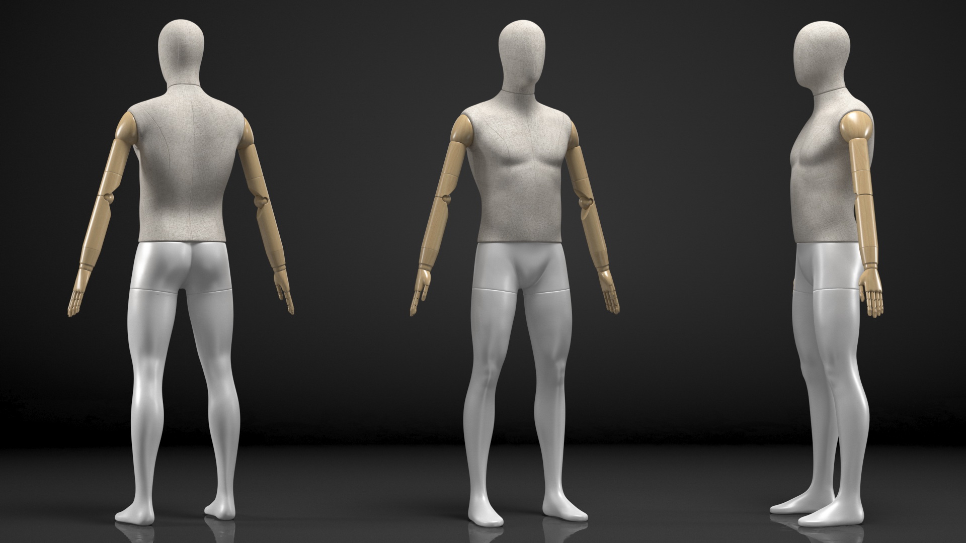 3D Flexible Manikin Rigged model