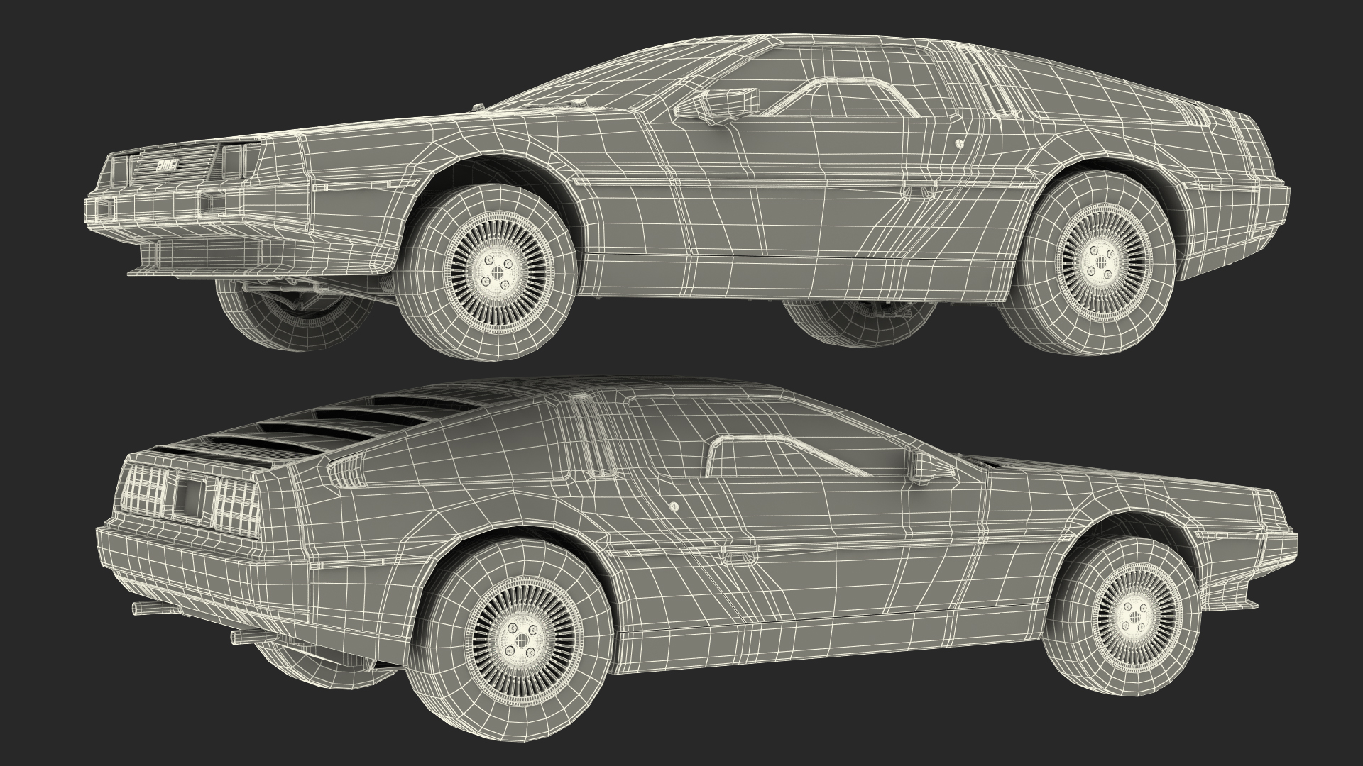 DeLorean DMC-12 Rigged 3D